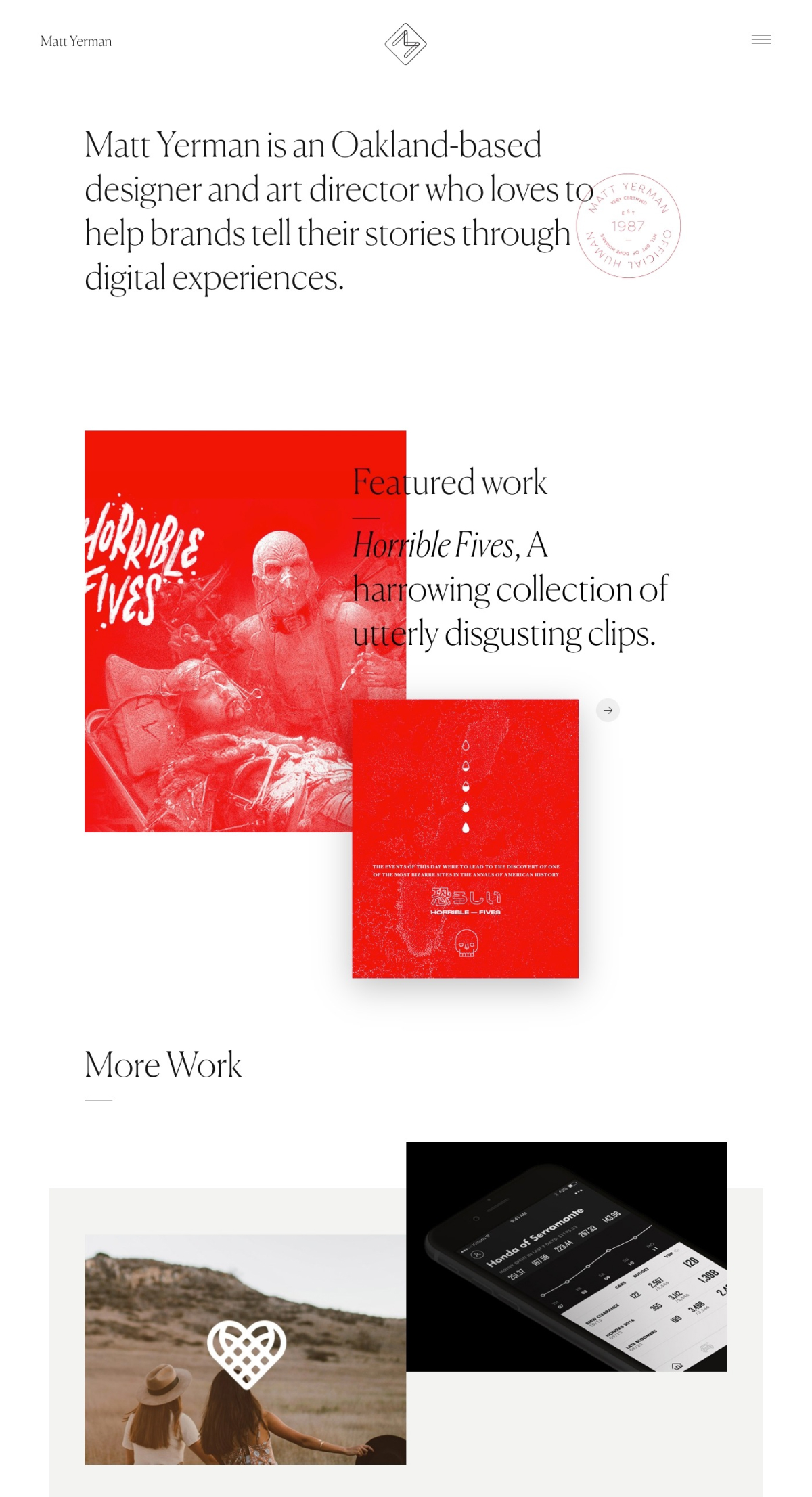 Matt Yerman portfolio screenshot