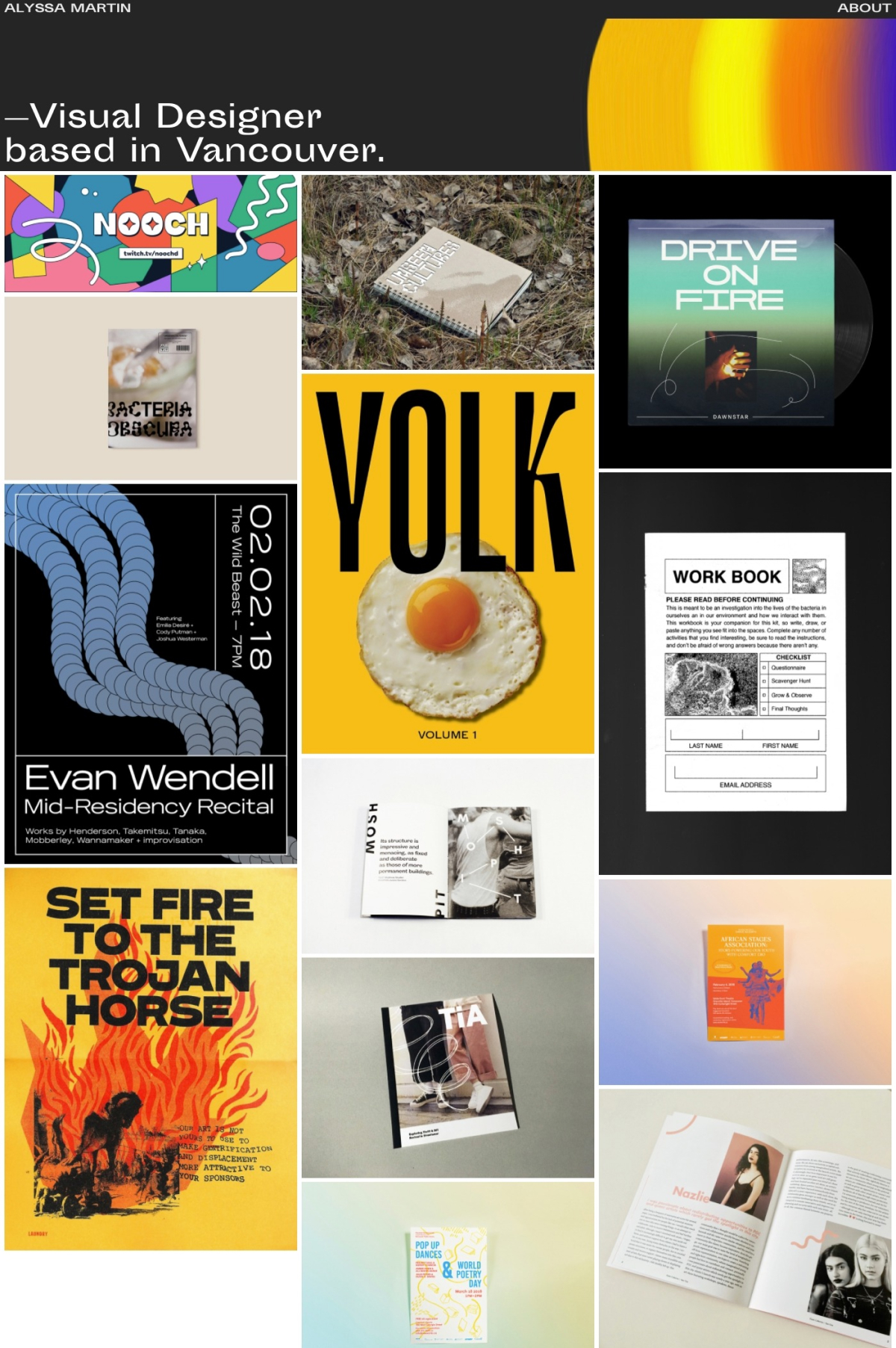 Alyssa Martin portfolio screenshot