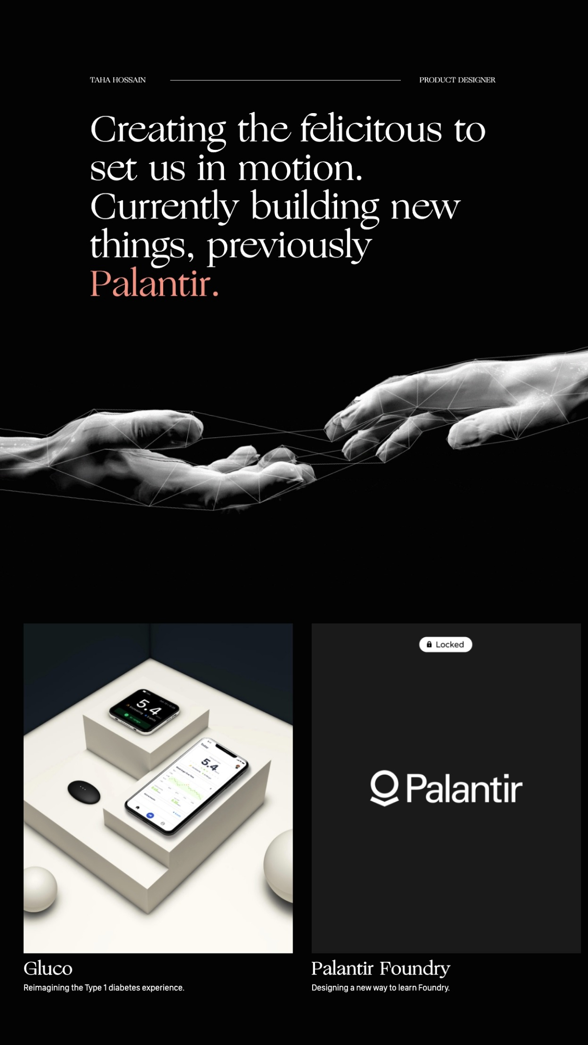 Taha Hossain portfolio screenshot