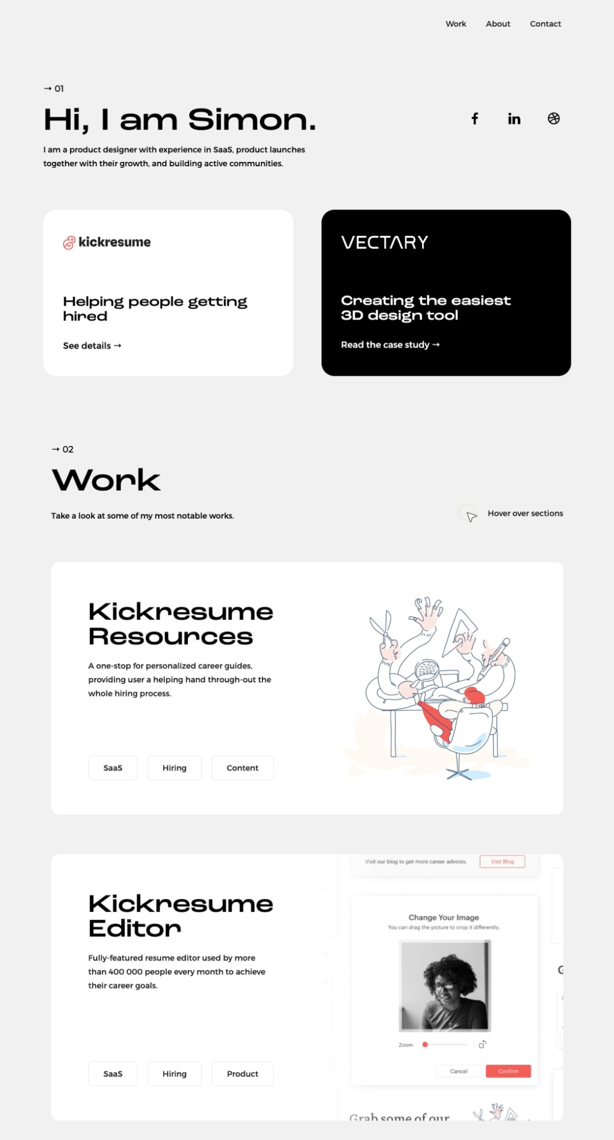 Simon Krivda portfolio screenshot