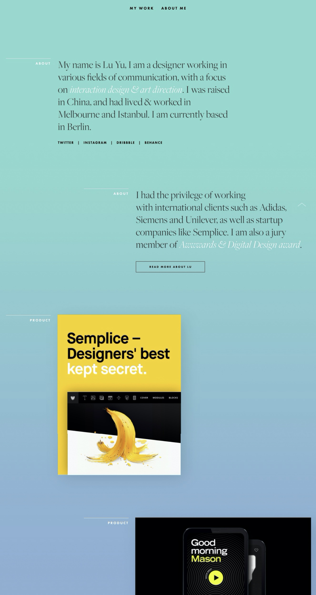 Lu Yu art portfolio - creative portfolio