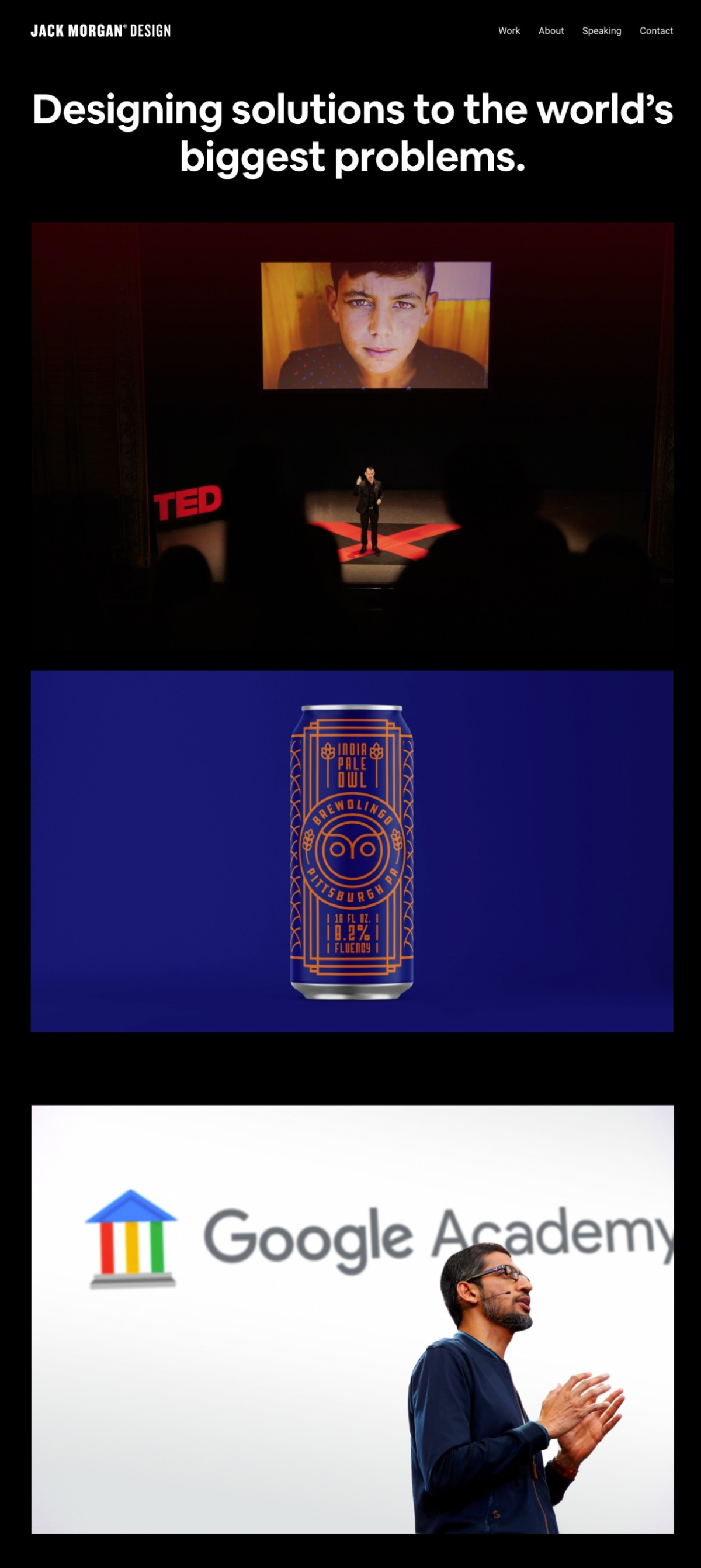 Jack Morgan portfolio screenshot