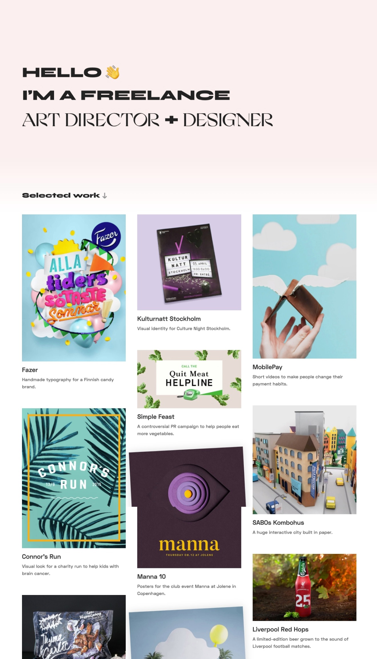 Cathrine portfolio screenshot