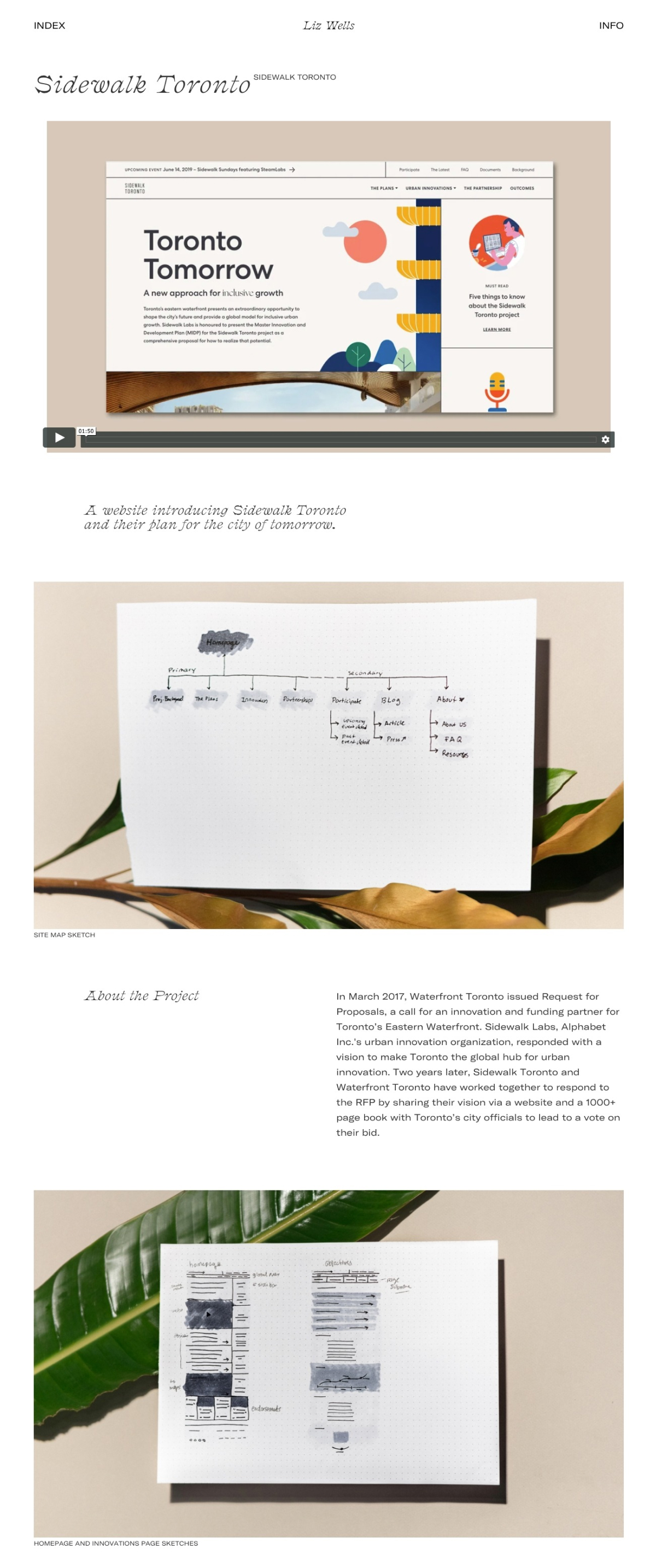 Liz Wells portfolio screenshot