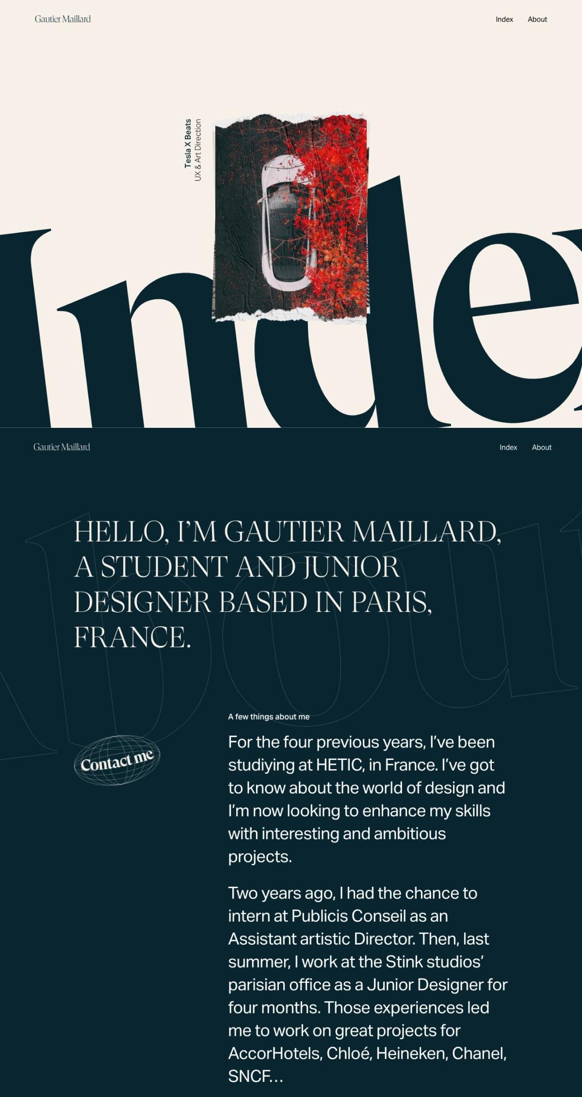Gautier Maillard portfolio screenshot