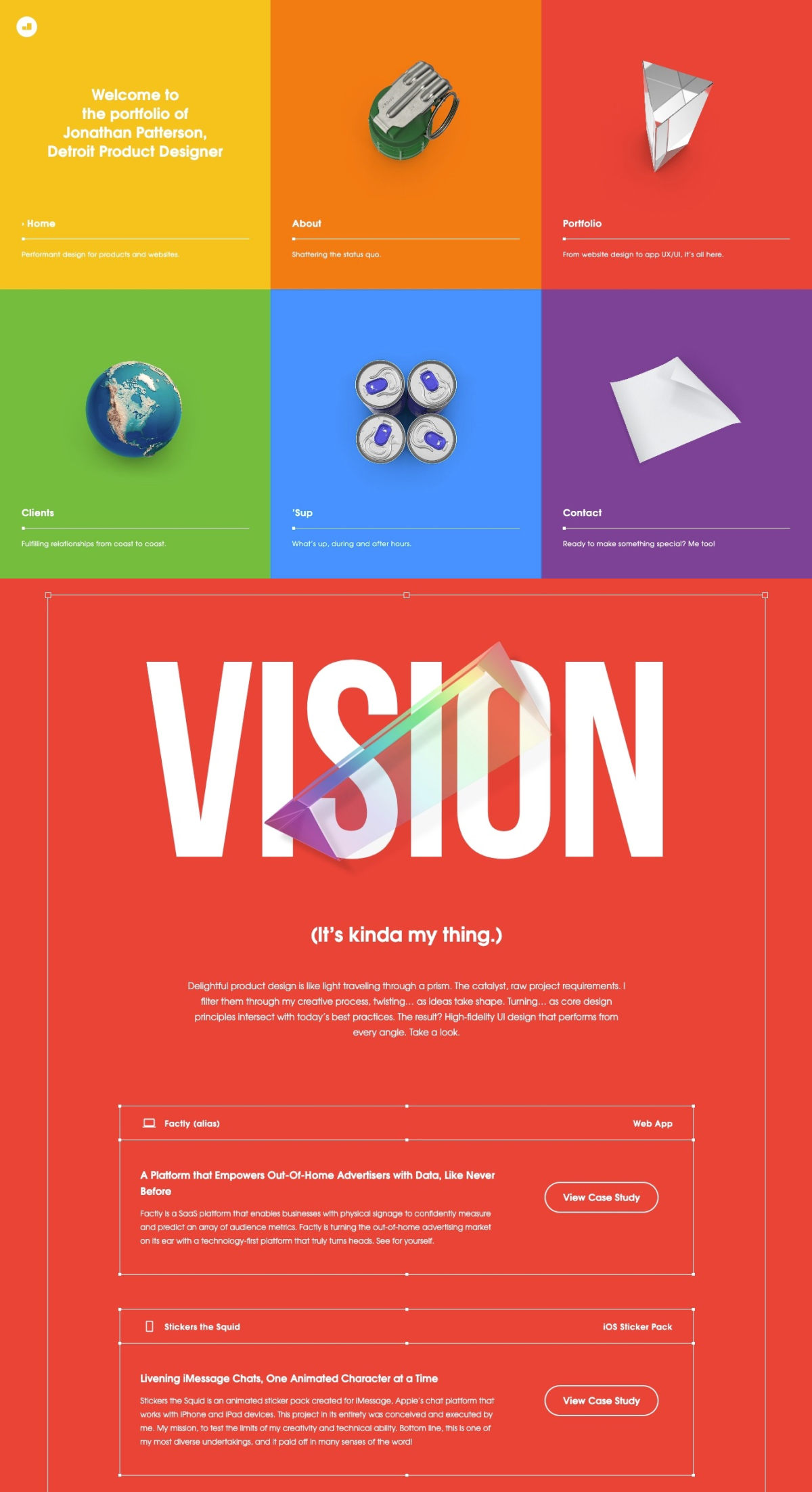Jonathan Patterson portfolio screenshot
