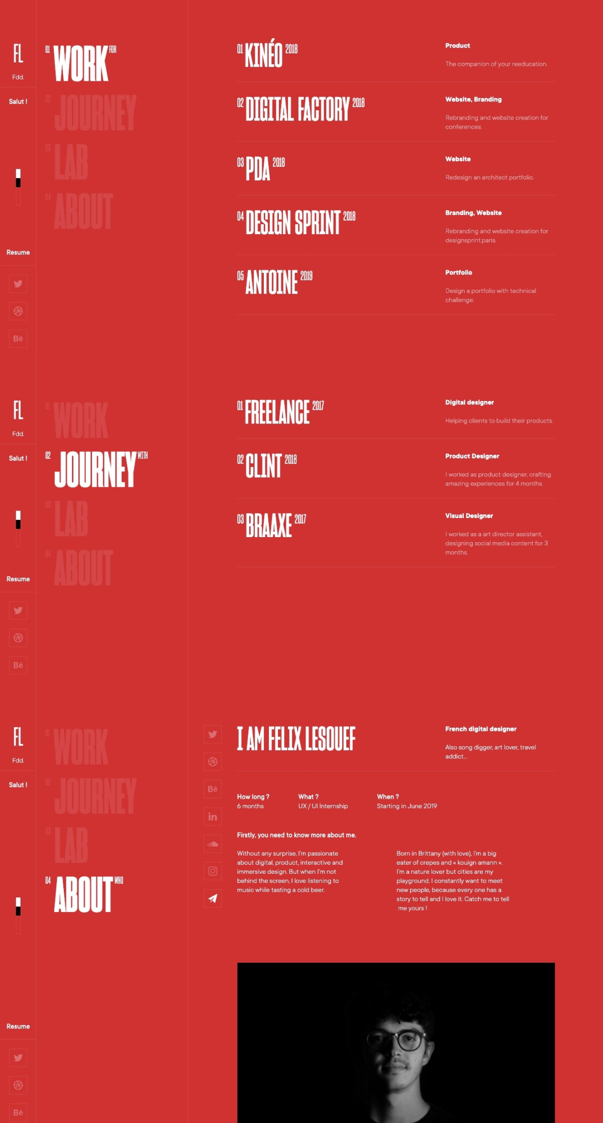 Félix Lesouef portfolio screenshot
