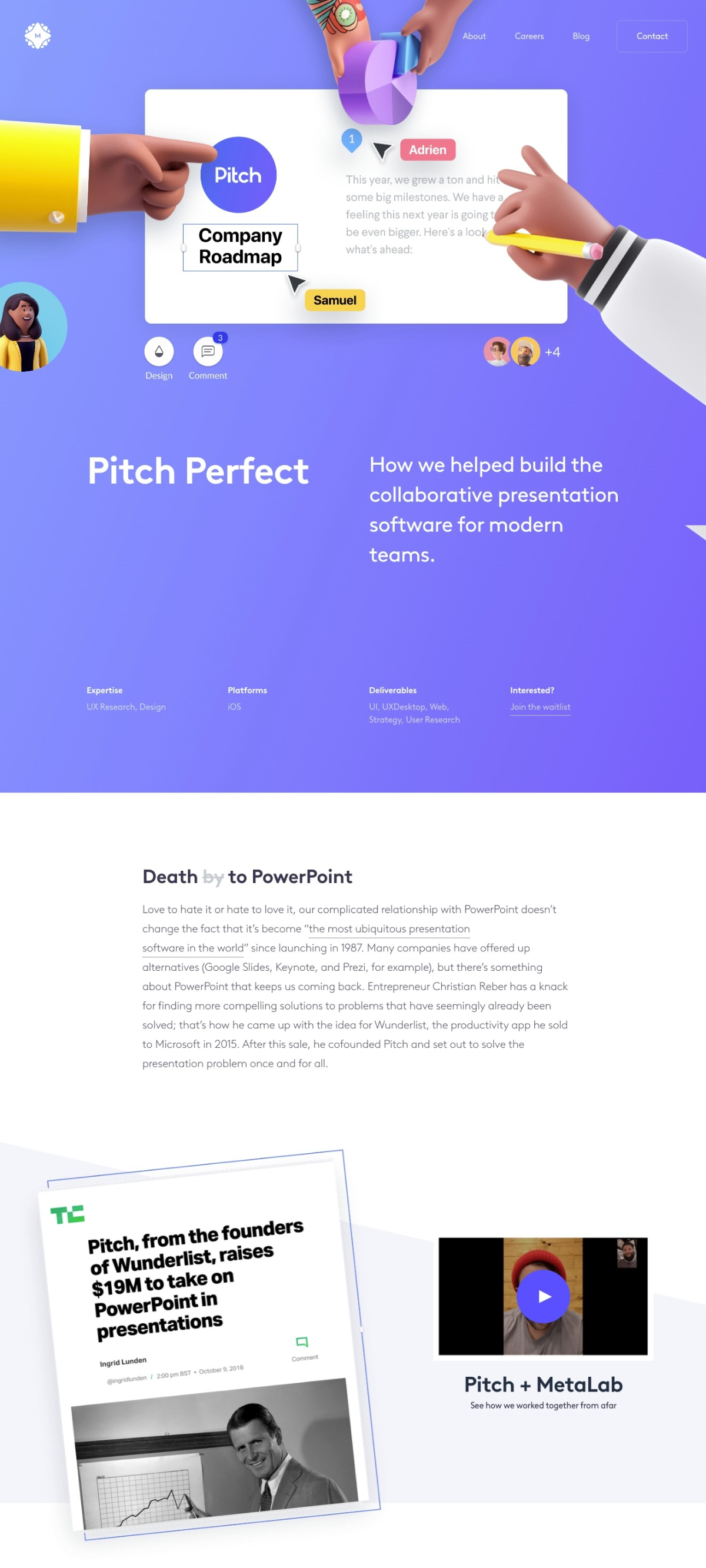Meta Lab portfolio screenshot