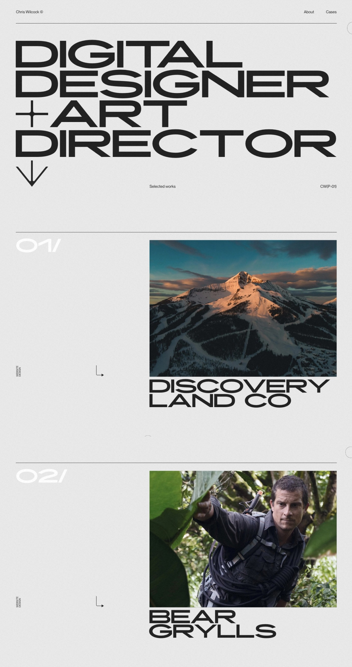 Chris Wilcock portfolio screenshot