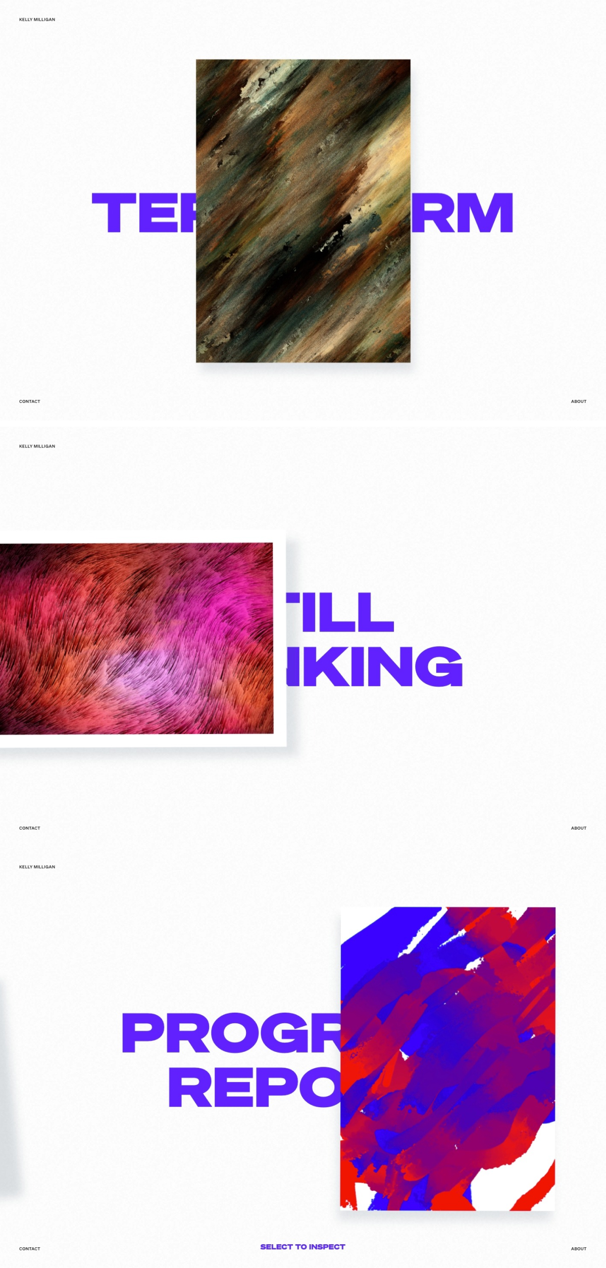Kelly Milligan portfolio screenshot