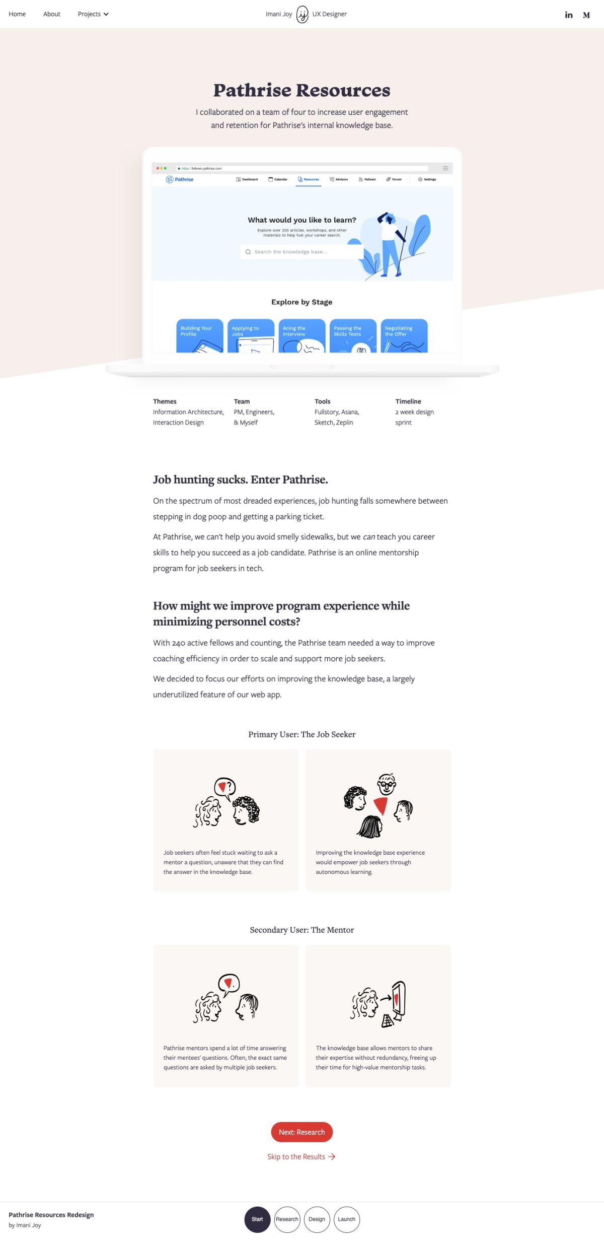 Imani Joy portfolio screenshot