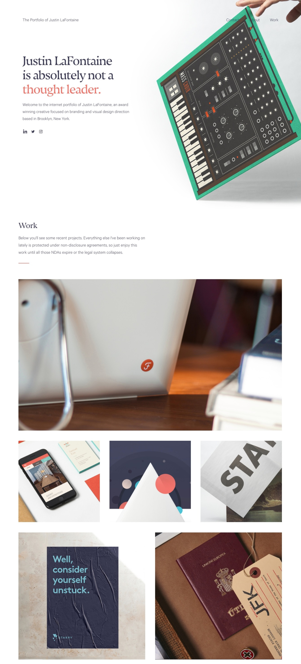 Justin LaFontaine portfolio screenshot