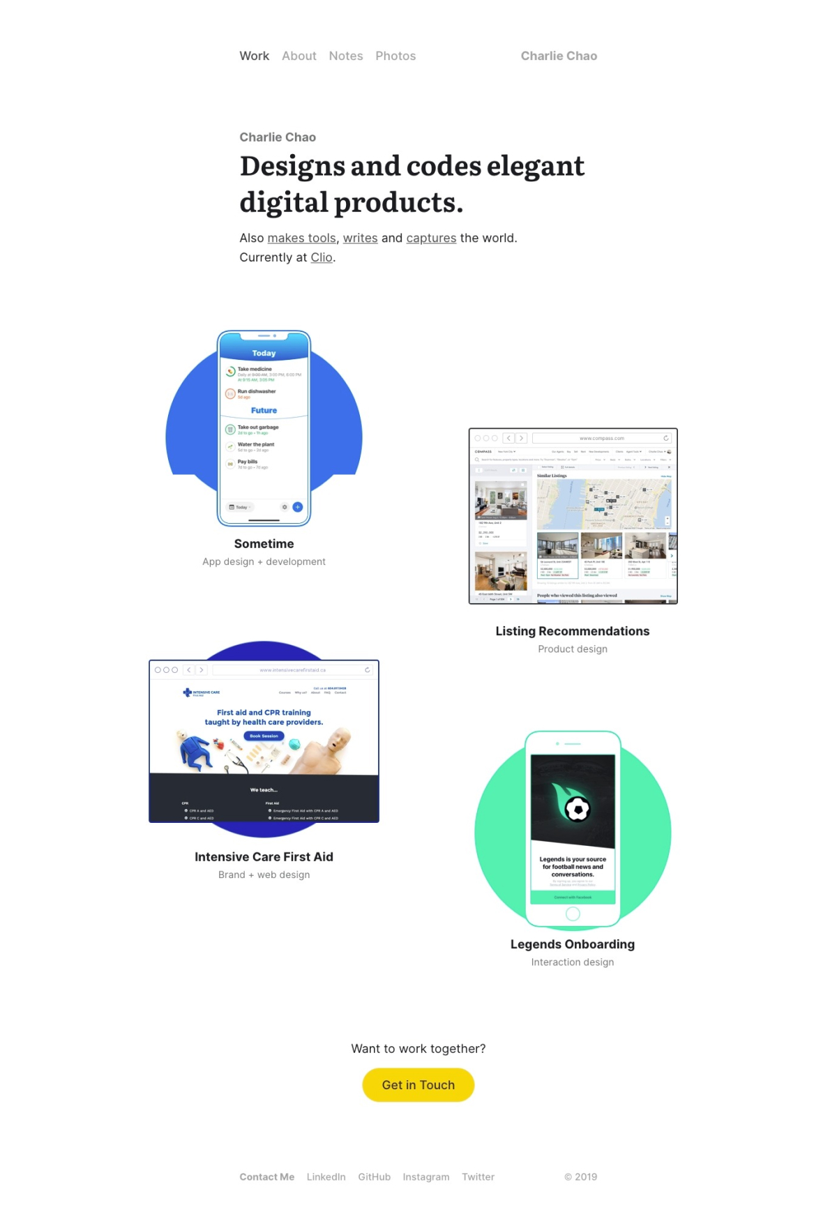 Charlie Chao portfolio screenshot
