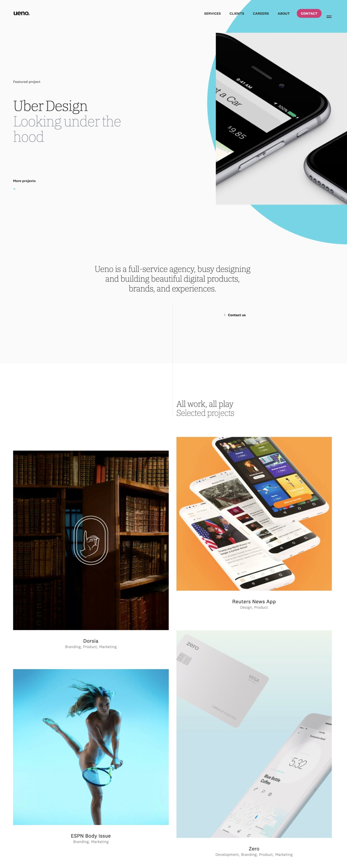 UENO portfolio screenshot