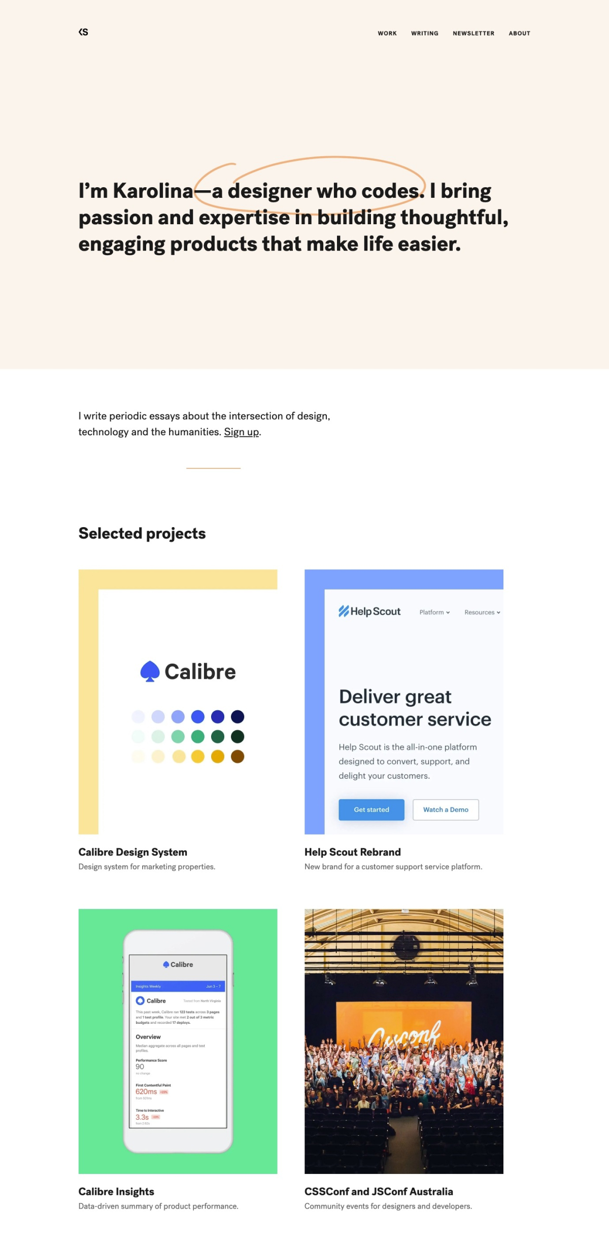 Karolina Szczur portfolio screenshot