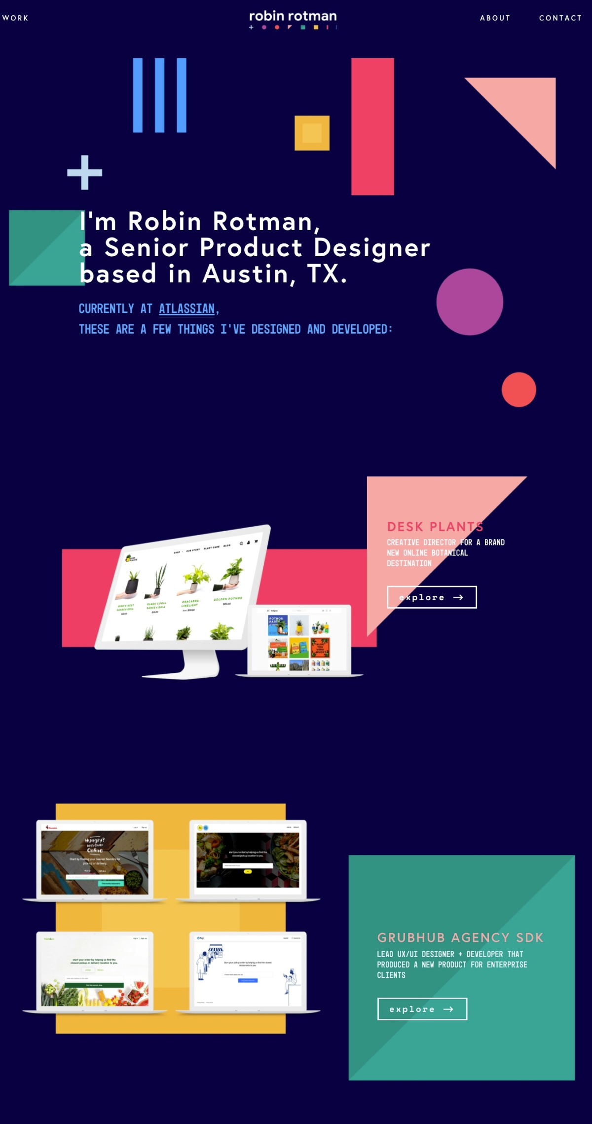 Robin Rotman portfolio screenshot