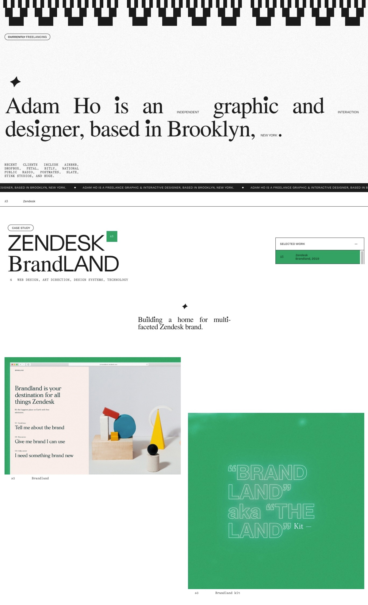Adam Ho portfolio screenshot