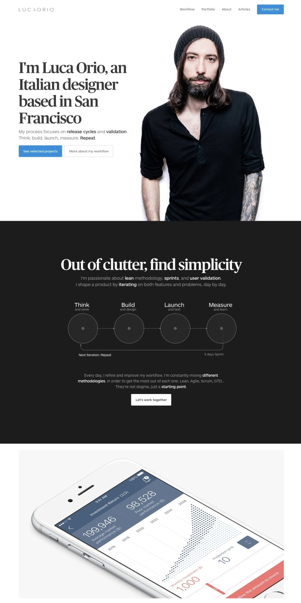 Luca Orio portfolio screenshot