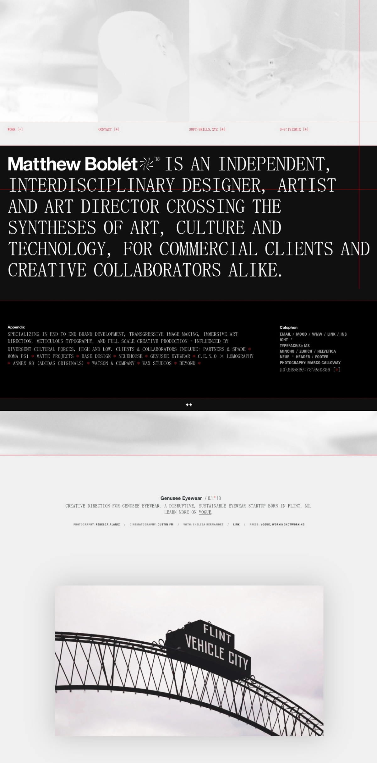 Matthew Boblet portfolio screenshot