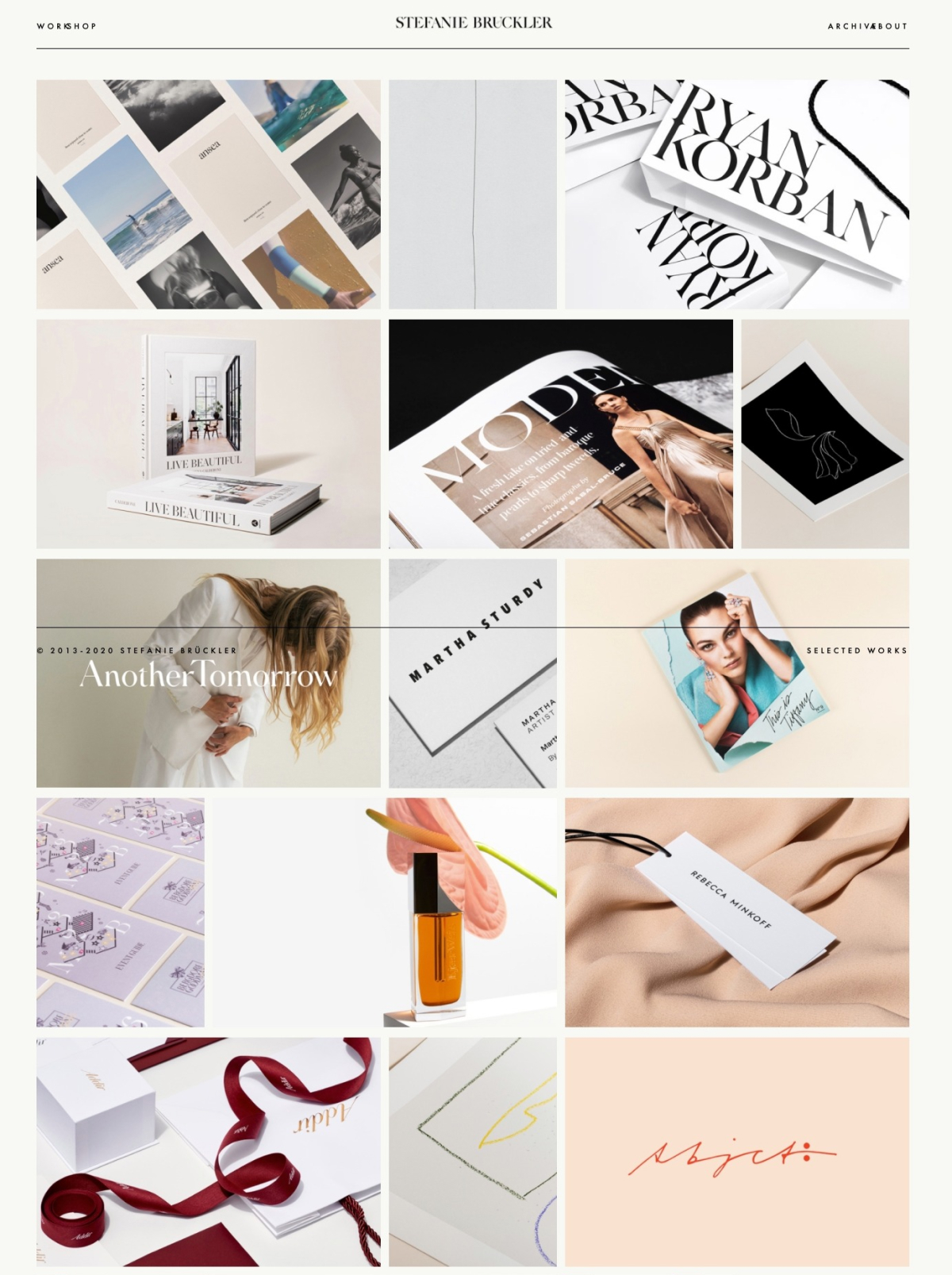 Stefanie Brückler portfolio screenshot