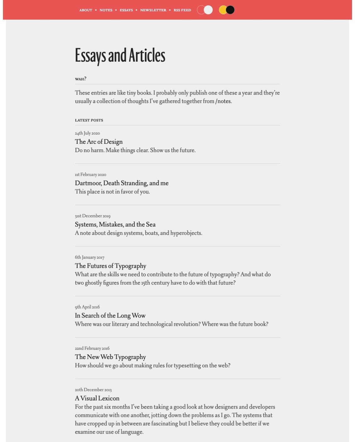 Robin Rendle portfolio screenshot
