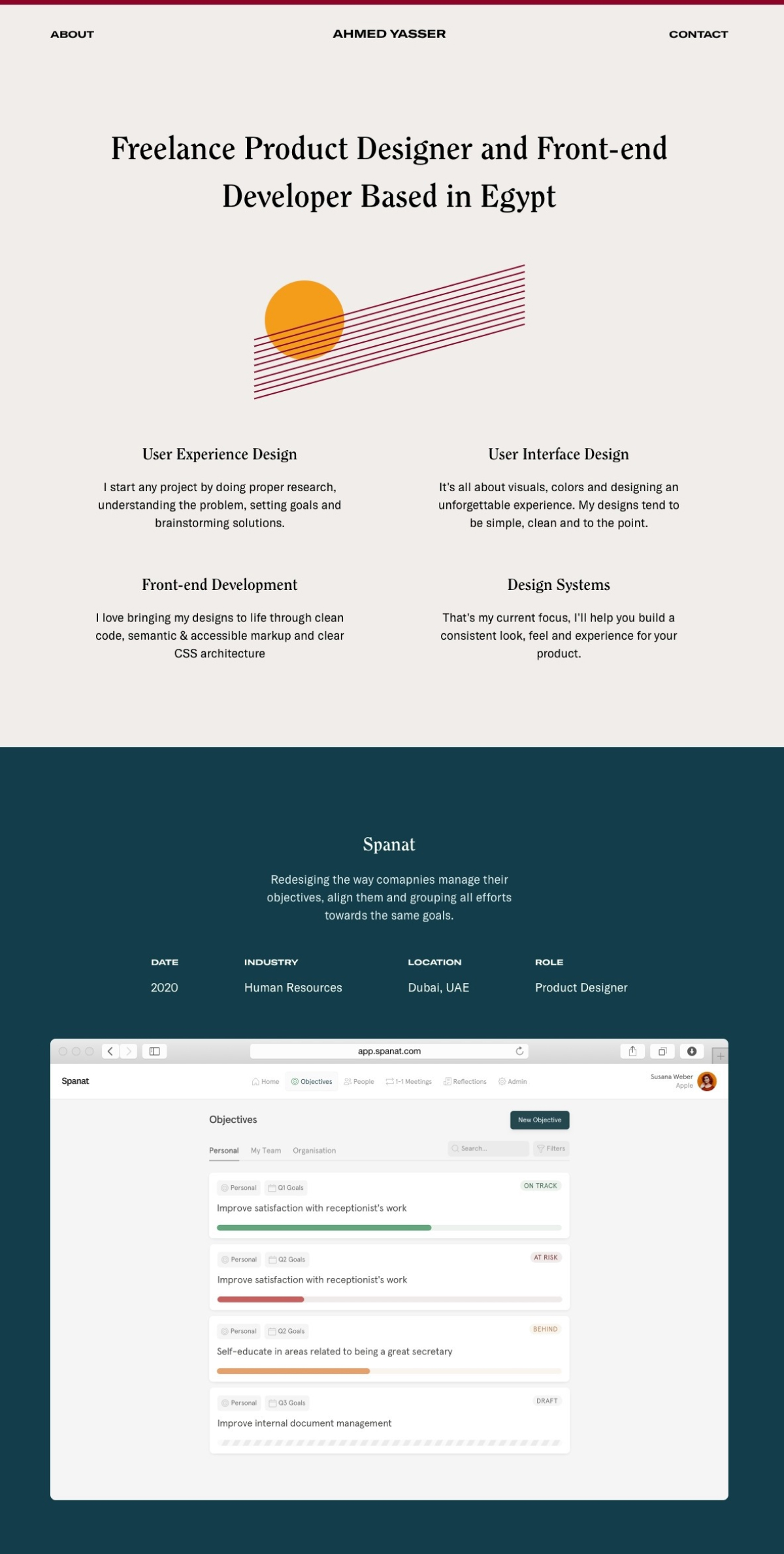 Ahmed Yasser portfolio screenshot