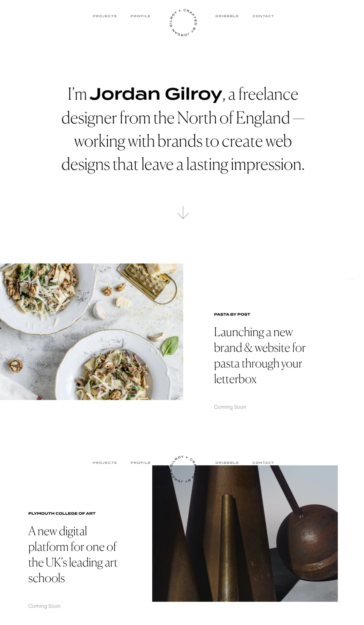 Jordan Gilroy portfolio screenshot