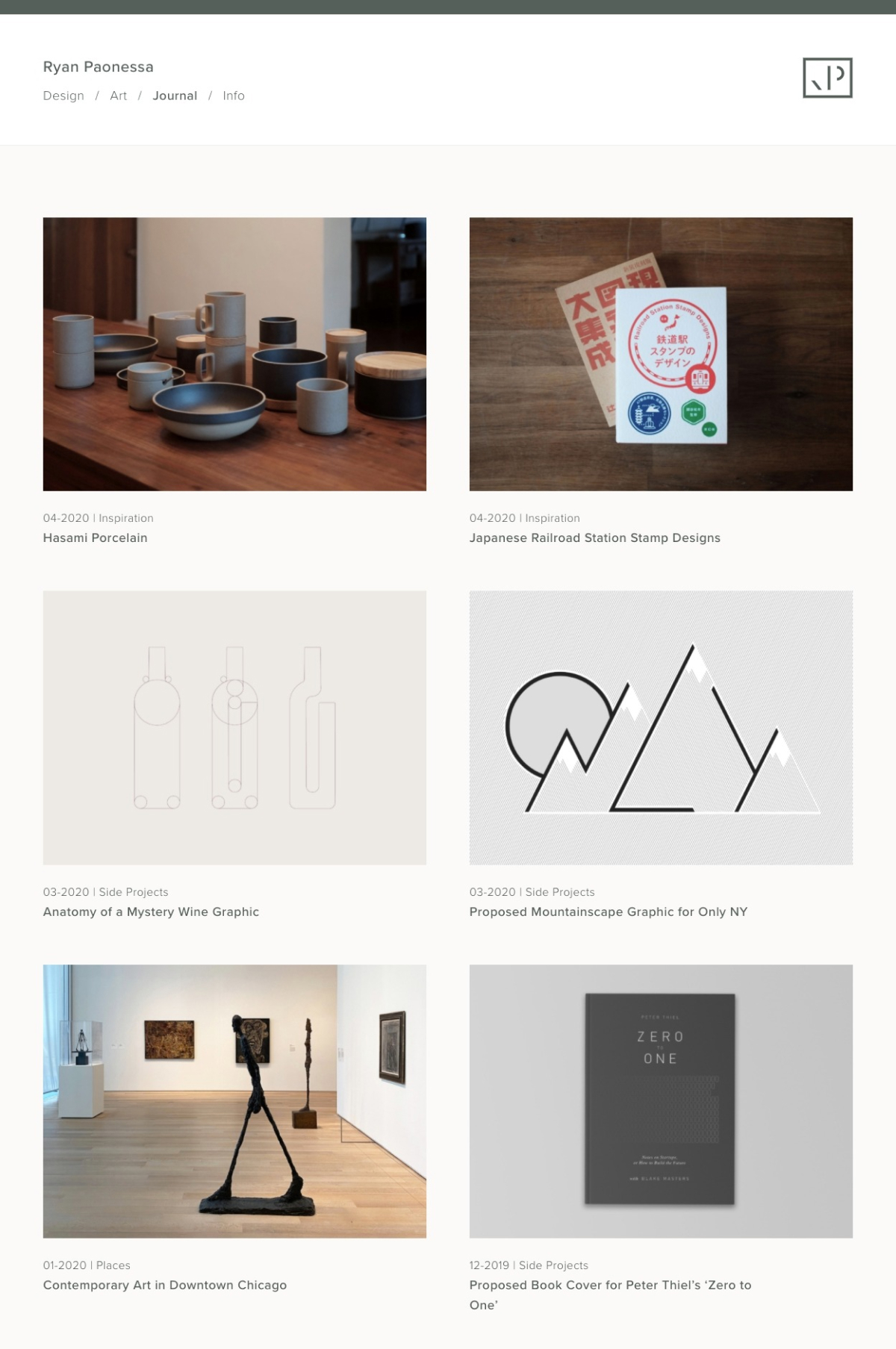 Ryan Paonessa portfolio screenshot