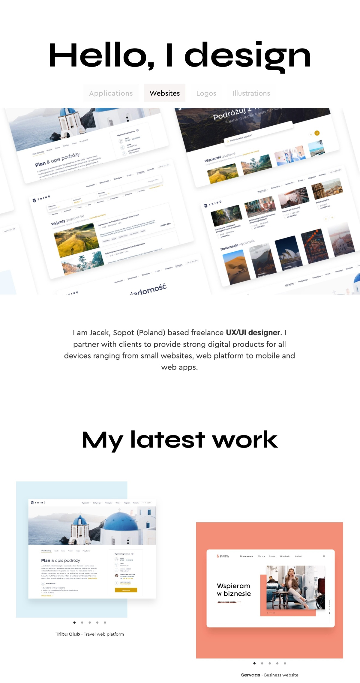 Jacek Krugly portfolio screenshot