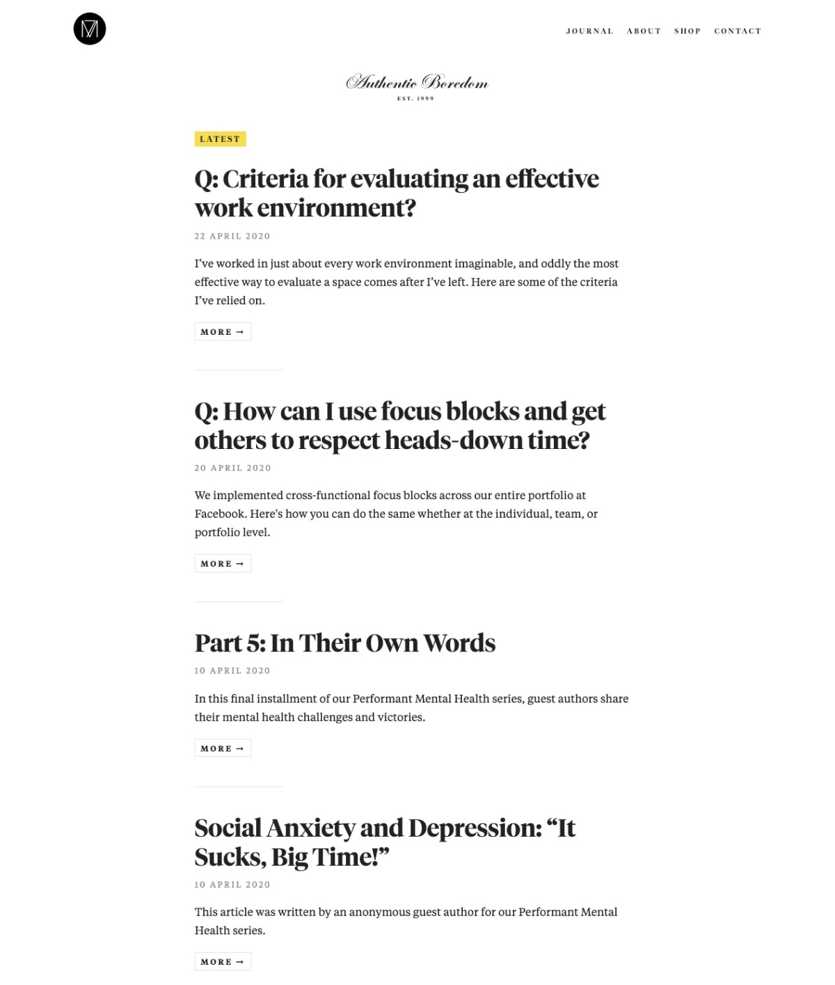 Cameron Moll portfolio screenshot