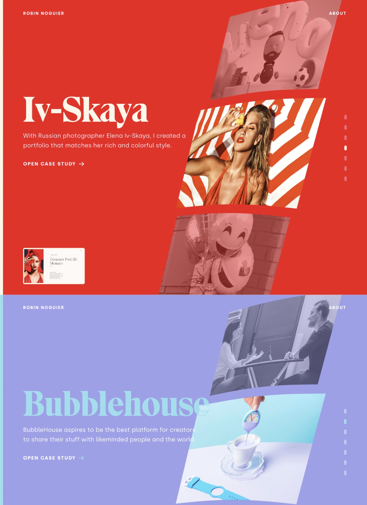 Robin Noguier portfolio screenshot