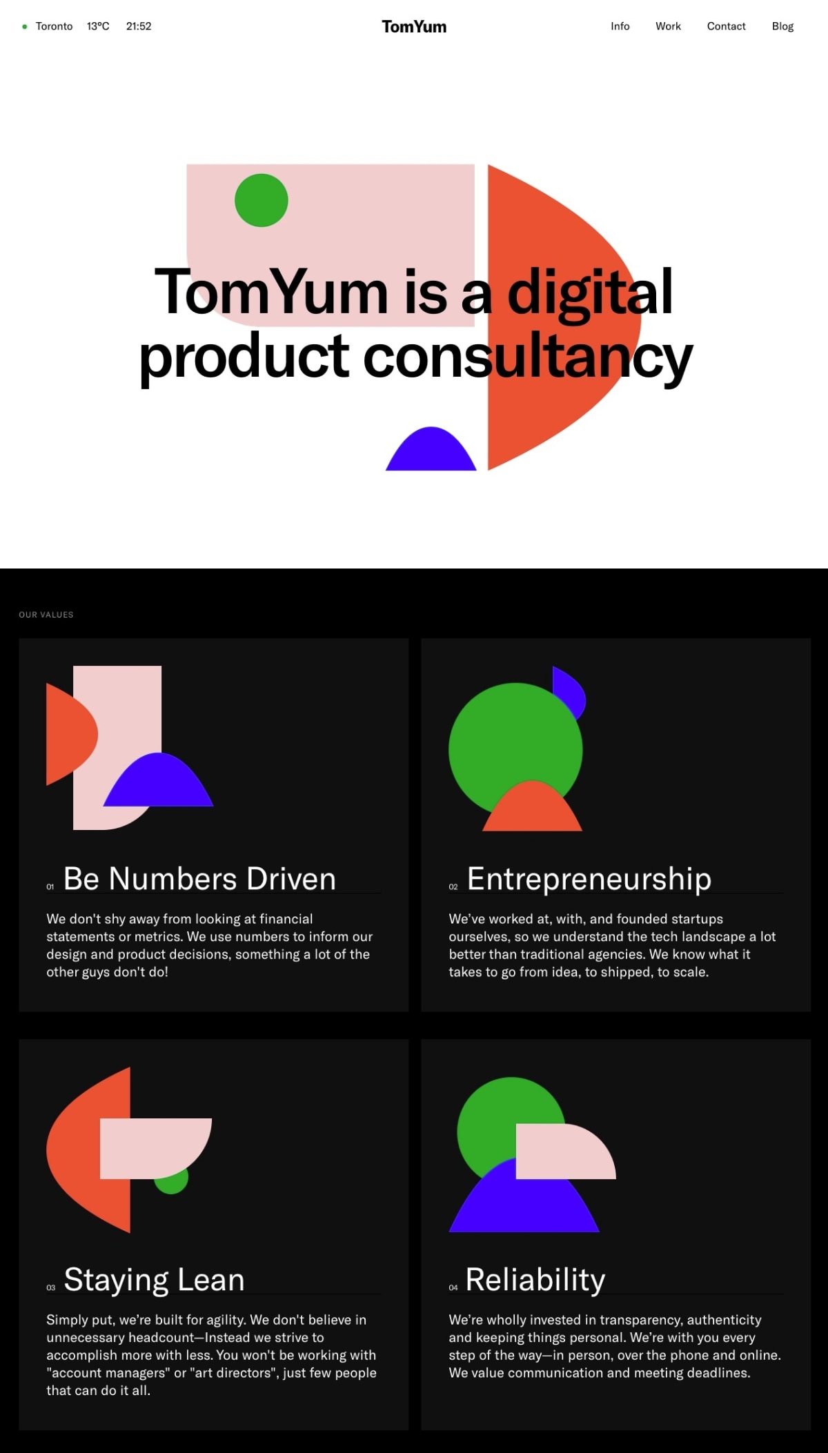 TomYum portfolio screenshot