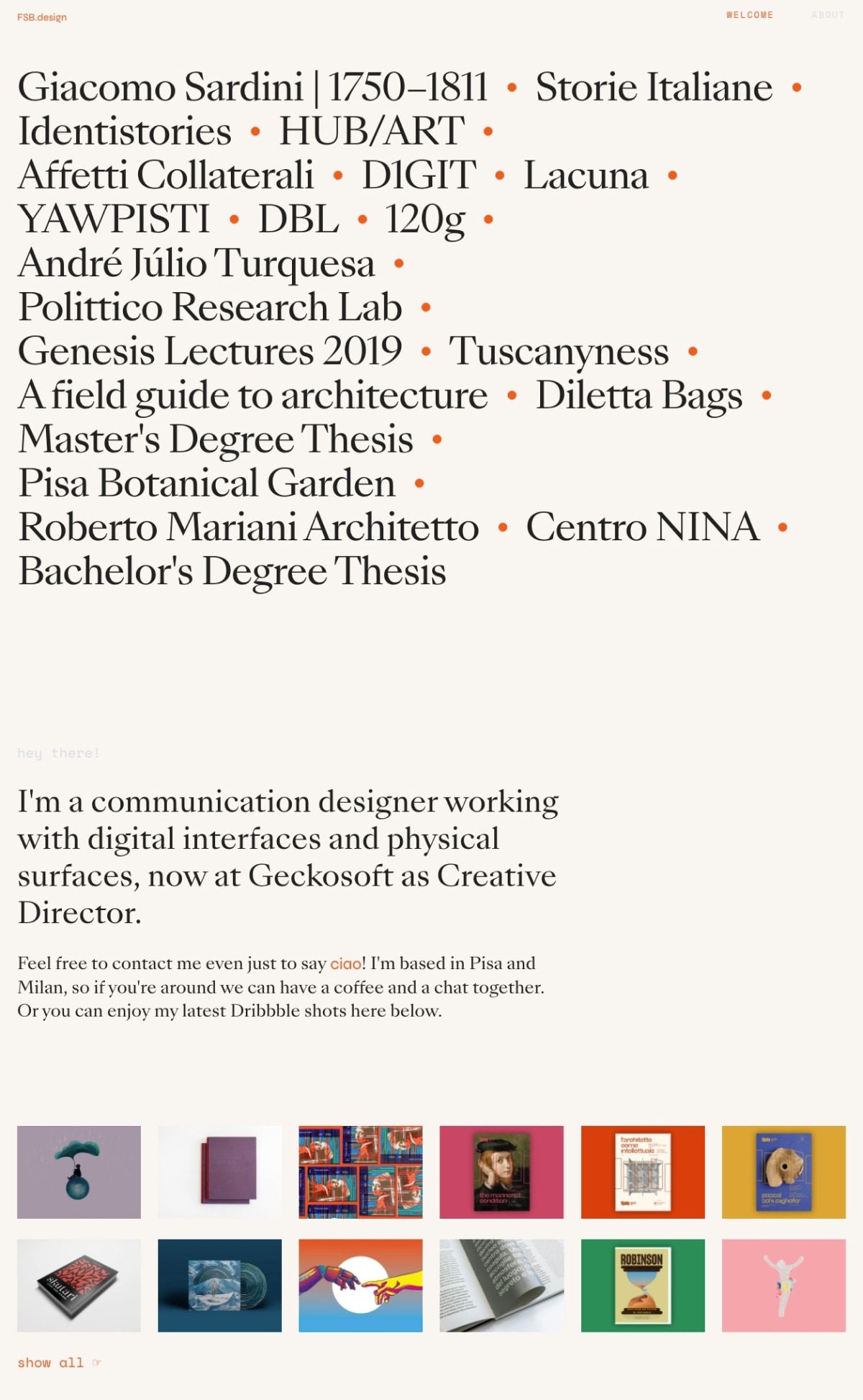 Fabio Santaniello Bruun portfolio screenshot