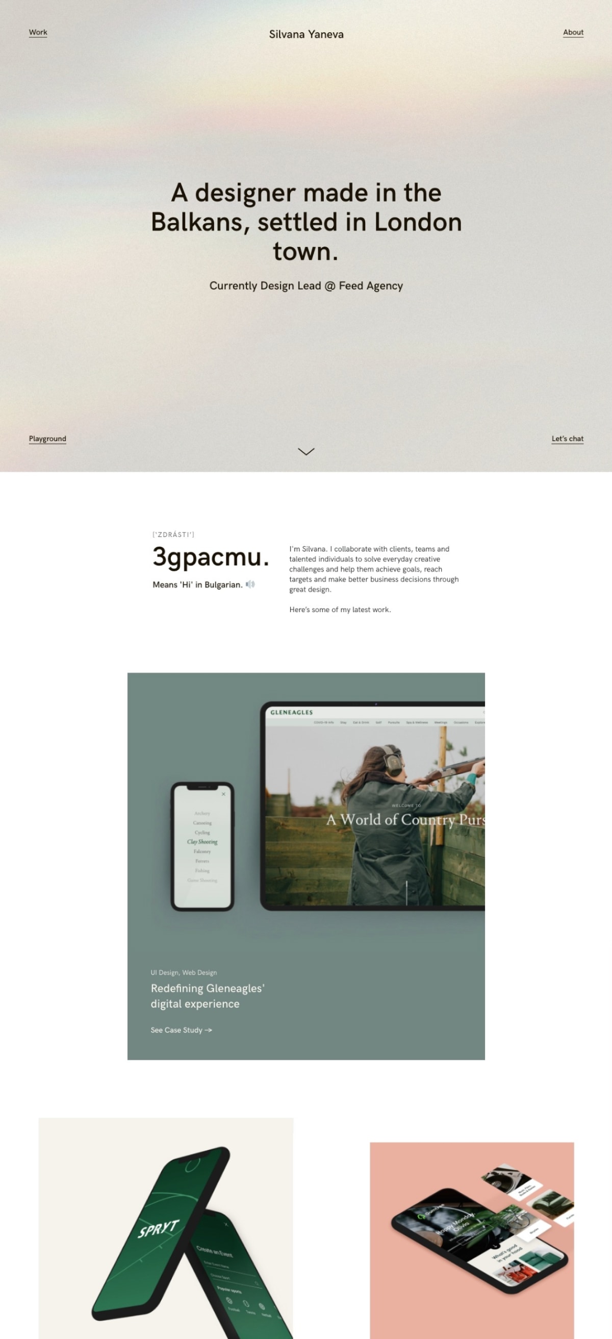 Silvana Yaneva portfolio screenshot