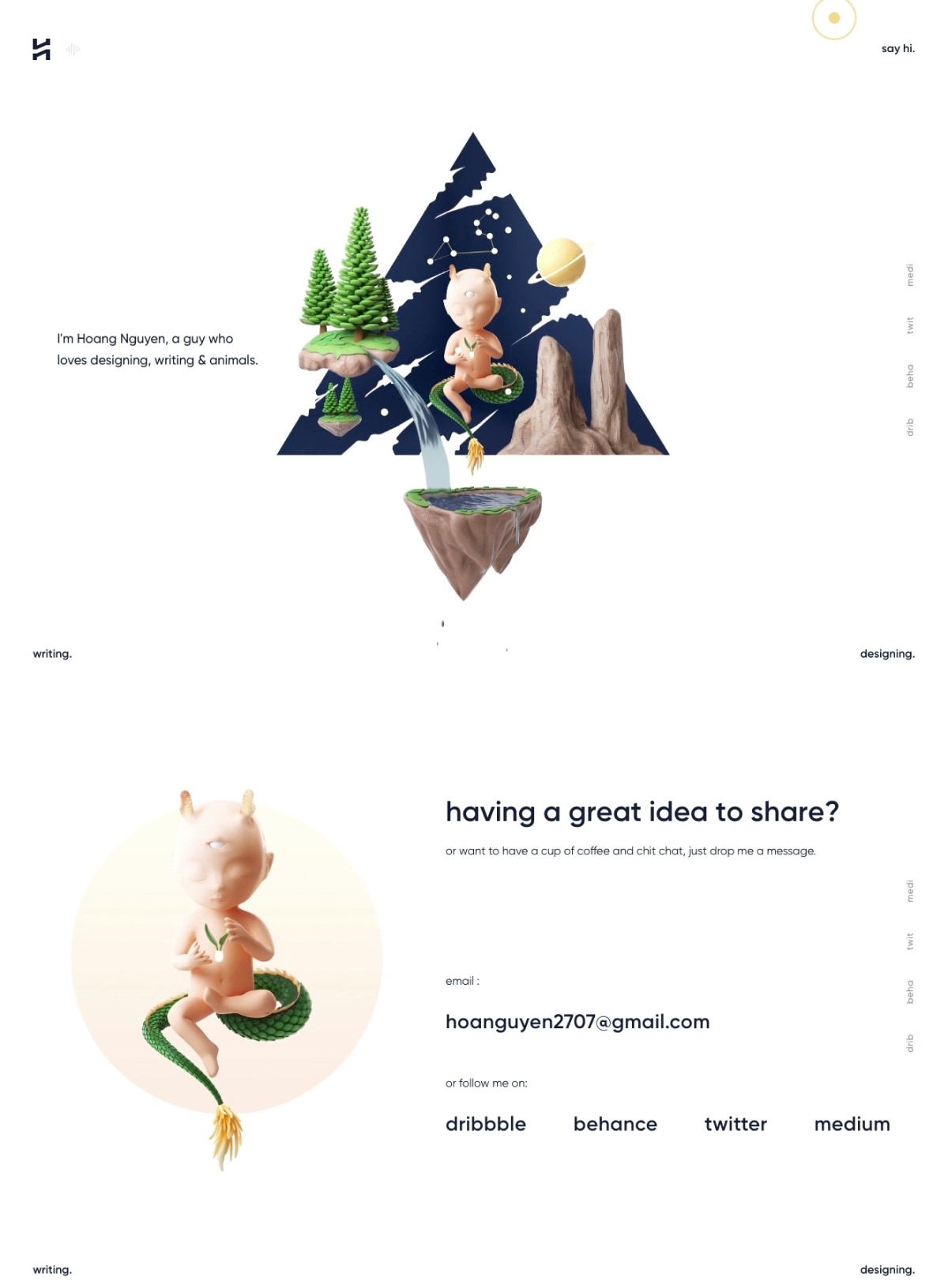 Hoang Nguyen portfolio screenshot