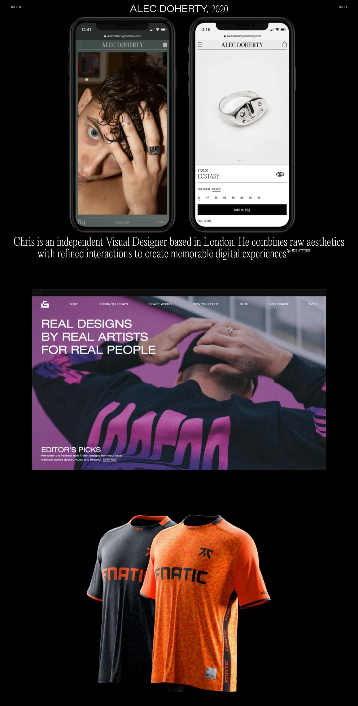 Chris Biron portfolio screenshot