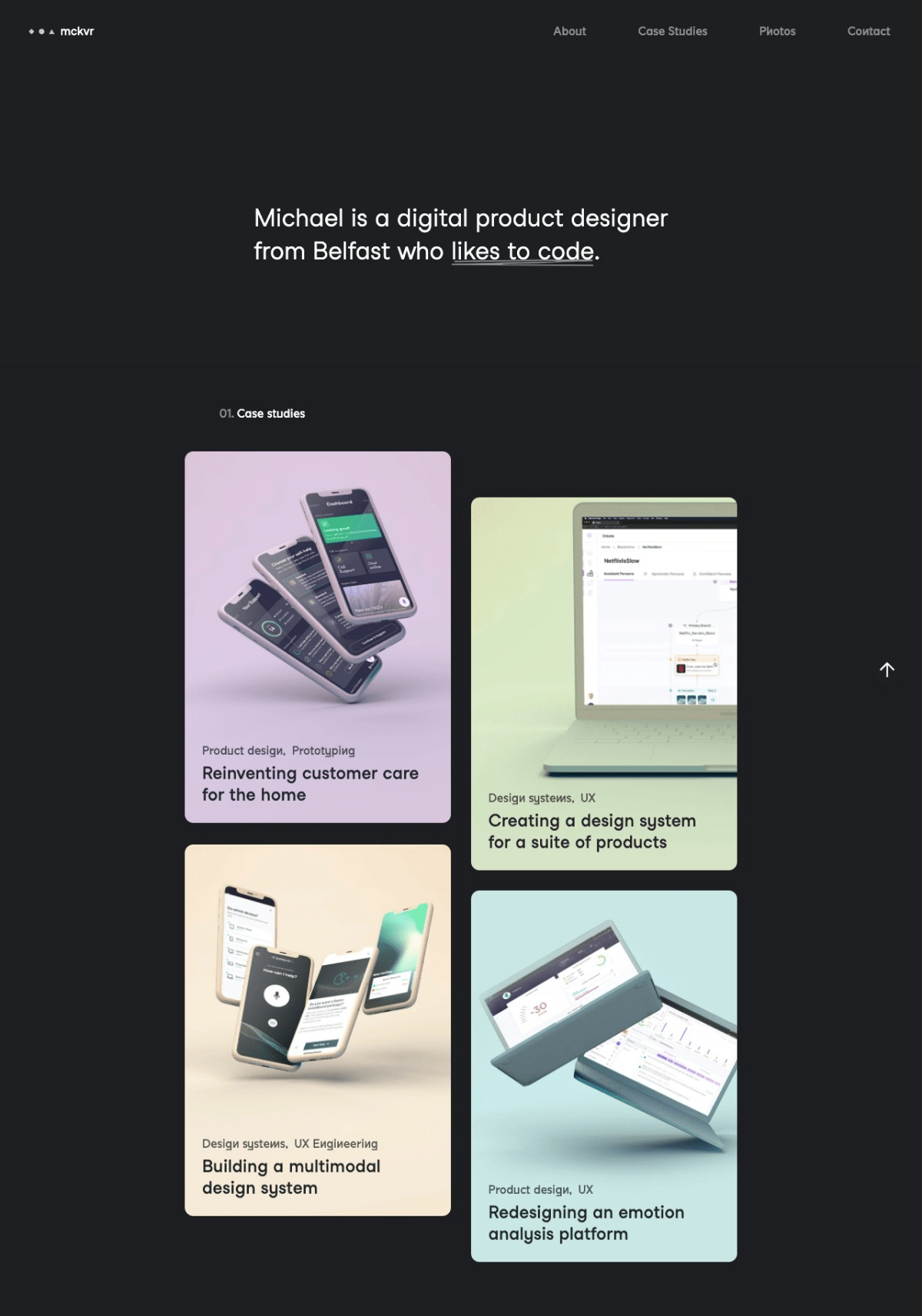 Michael McKeever portfolio screenshot