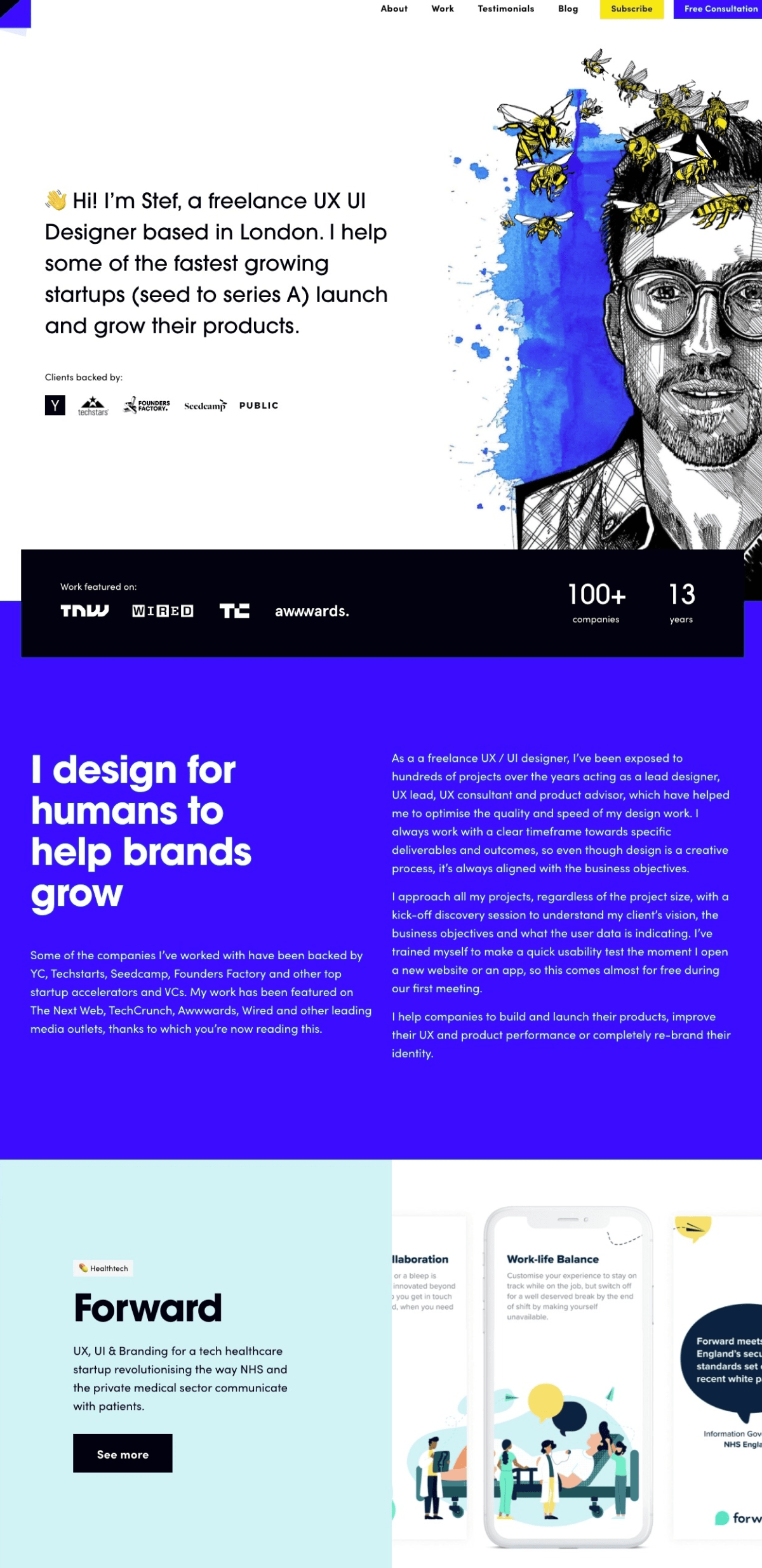 Stef Ivanov portfolio screenshot
