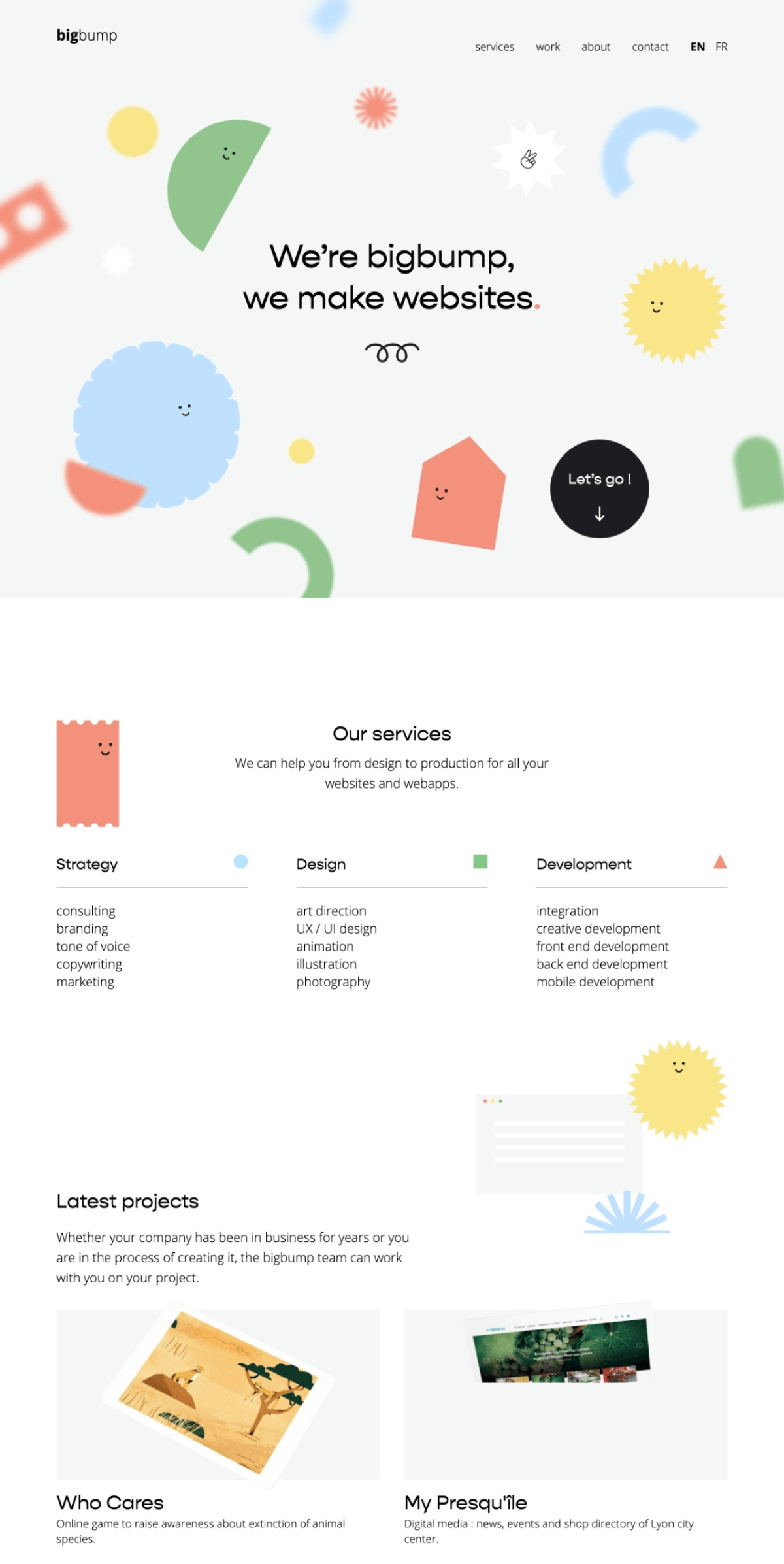 bigbump agency portfolio screenshot