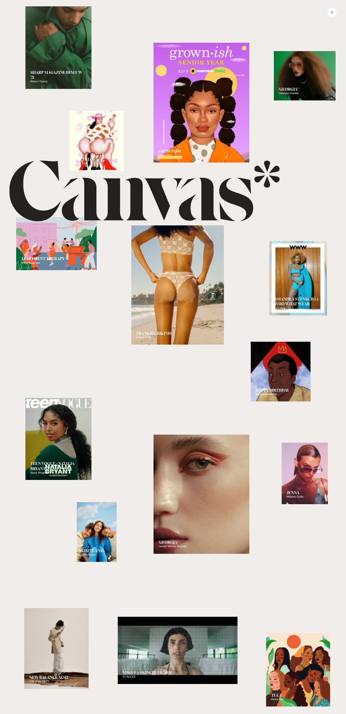 Canvas portfolio screenshot