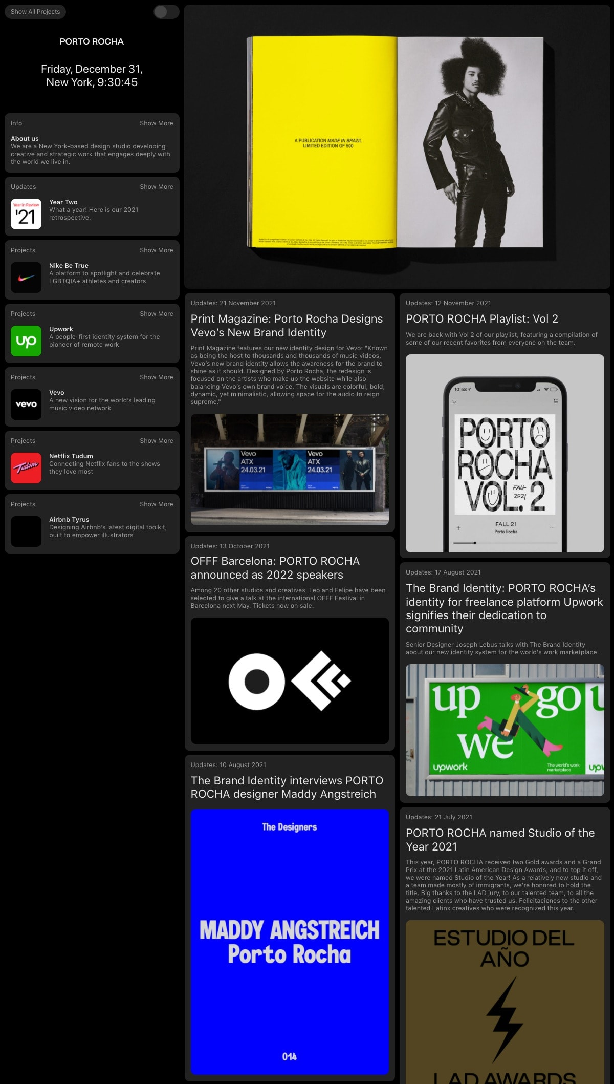 Porto Rocha portfolio screenshot