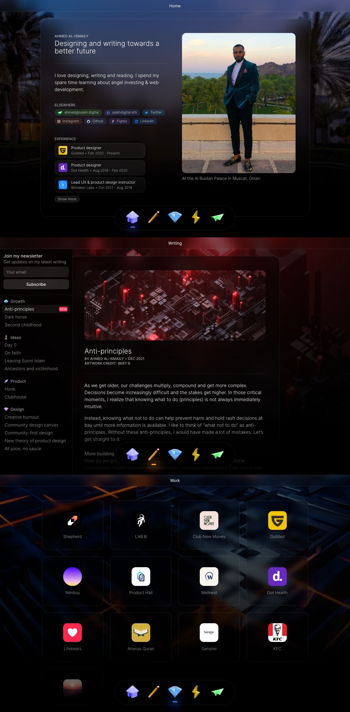 Ahmed Al Ismaily portfolio screenshot