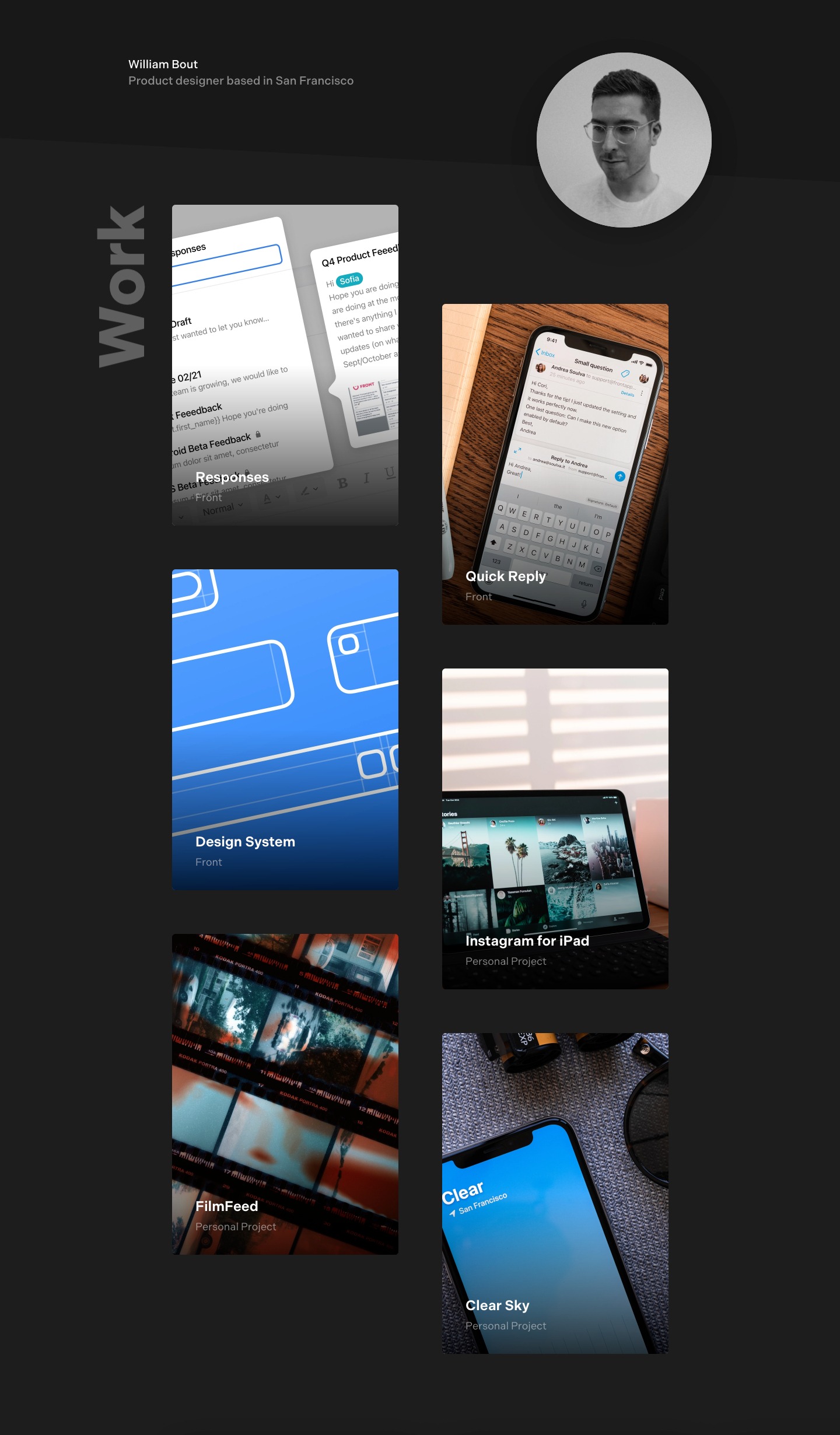 William Bout portfolio screenshot