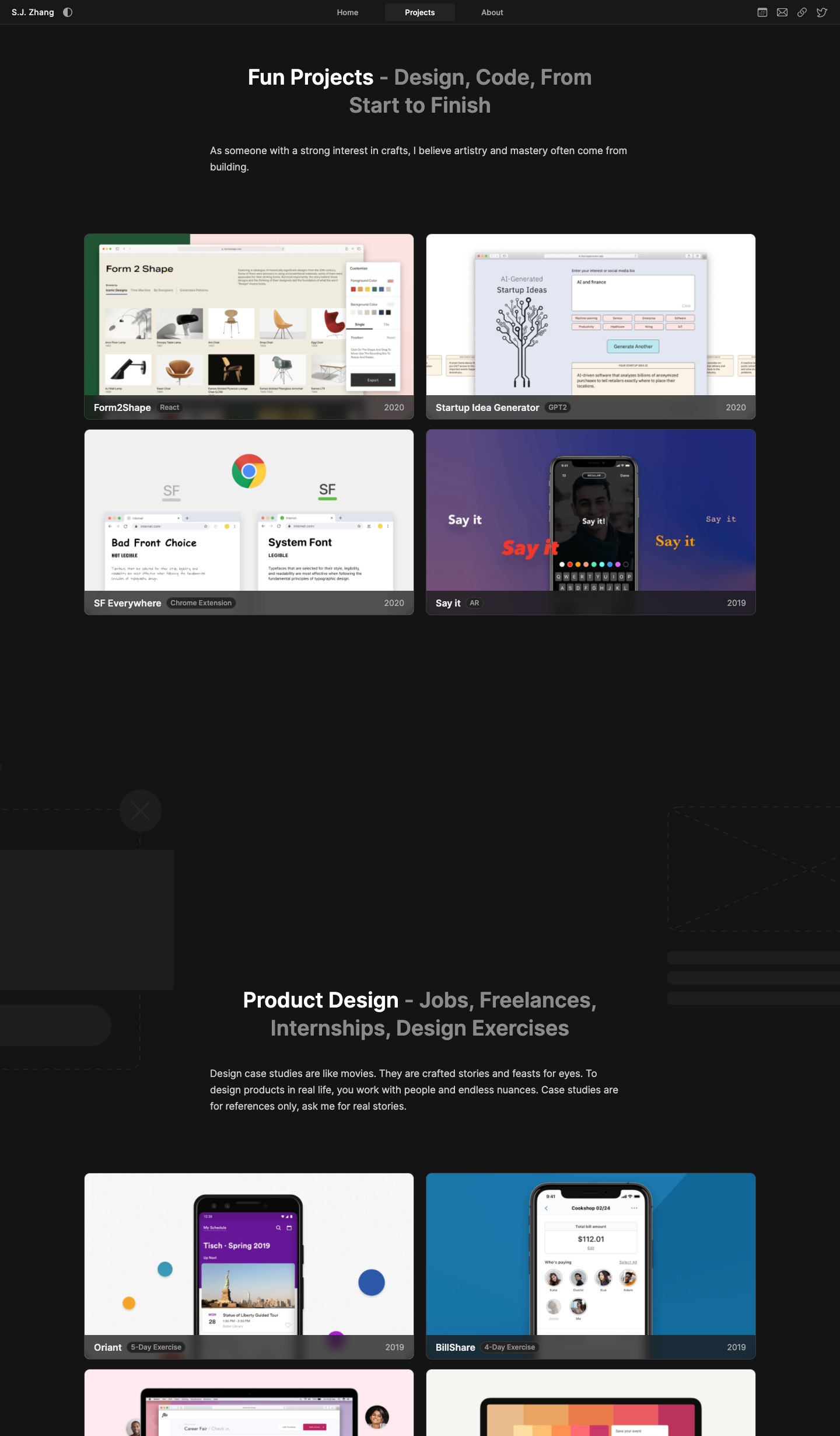 SJ portfolio screenshot