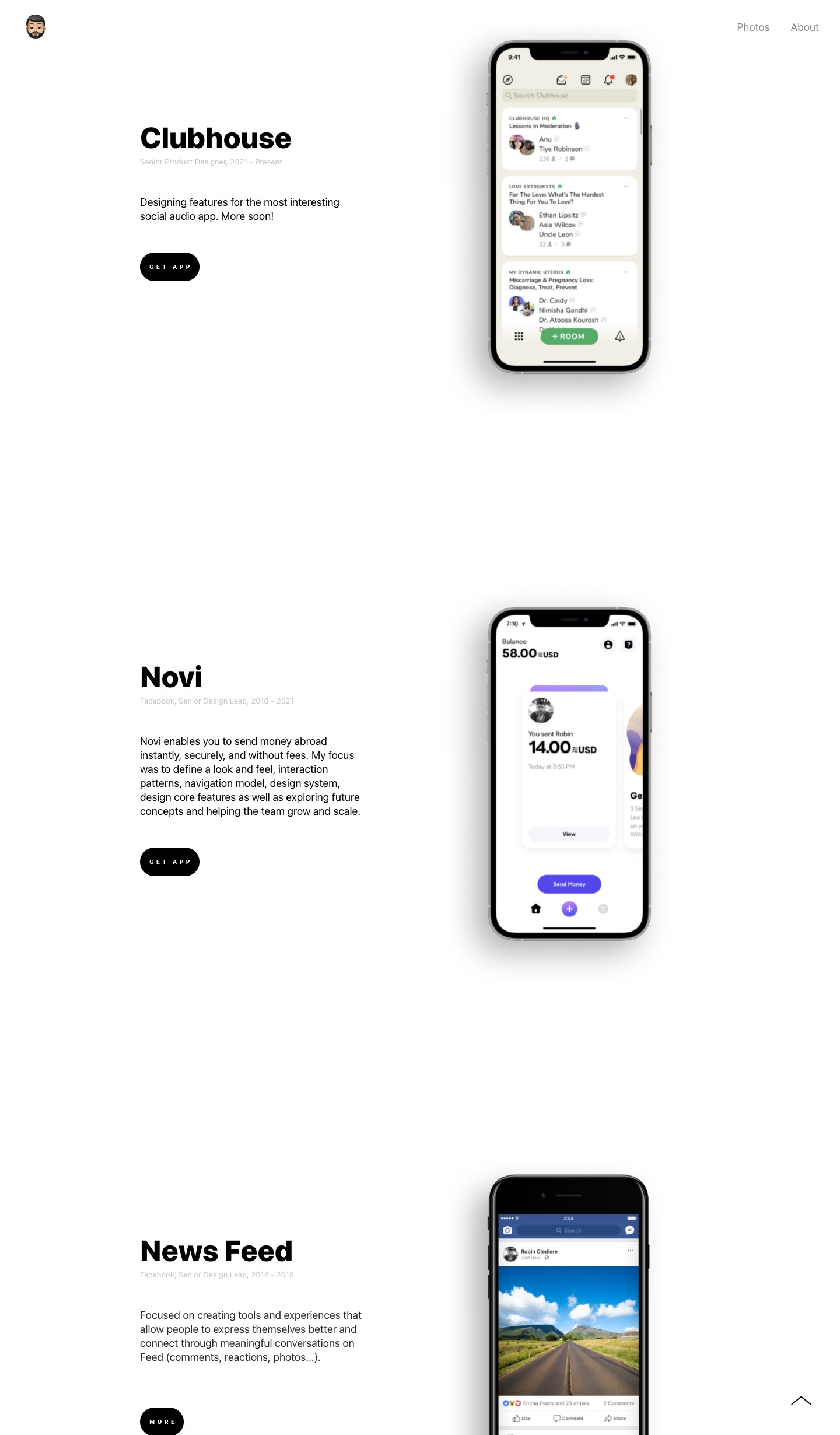 Robin Clediere portfolio screenshot