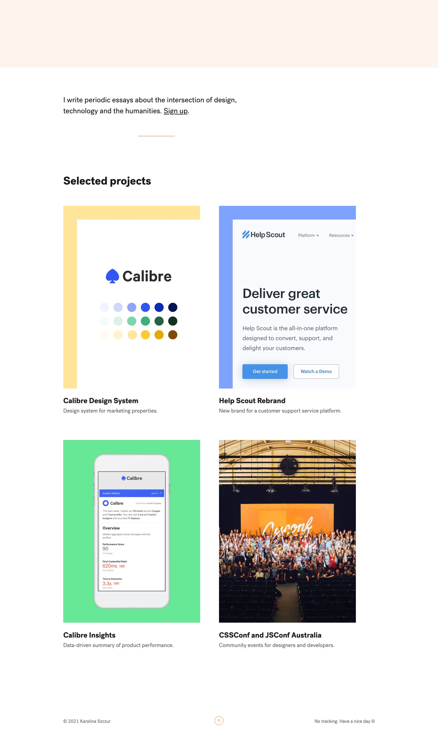 Karolina Szczur portfolio screenshot