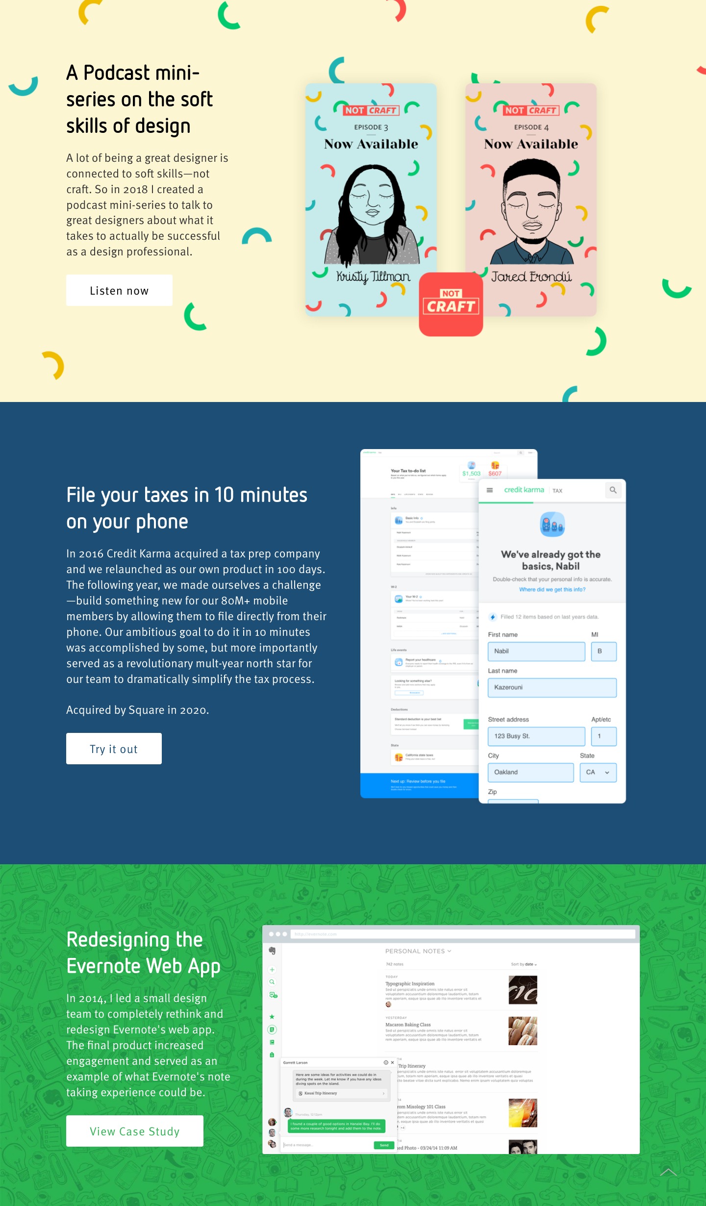 Joshua Taylor portfolio screenshot