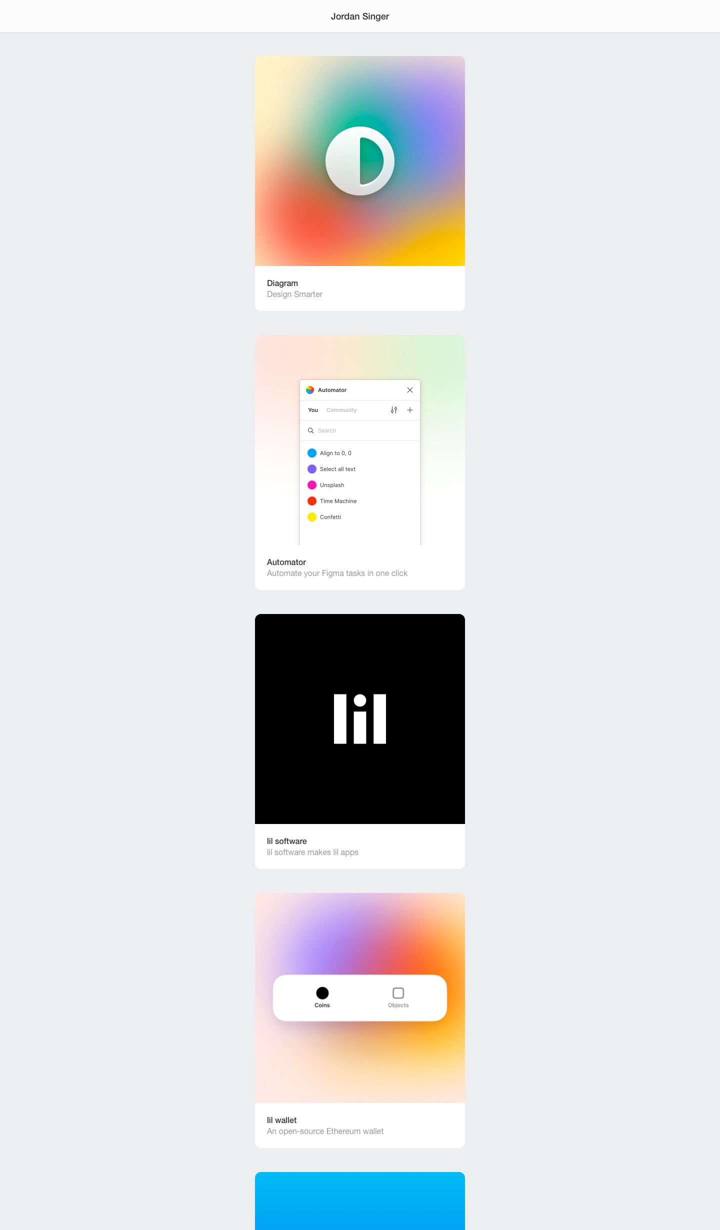 Jordan Singer portfolio screenshot