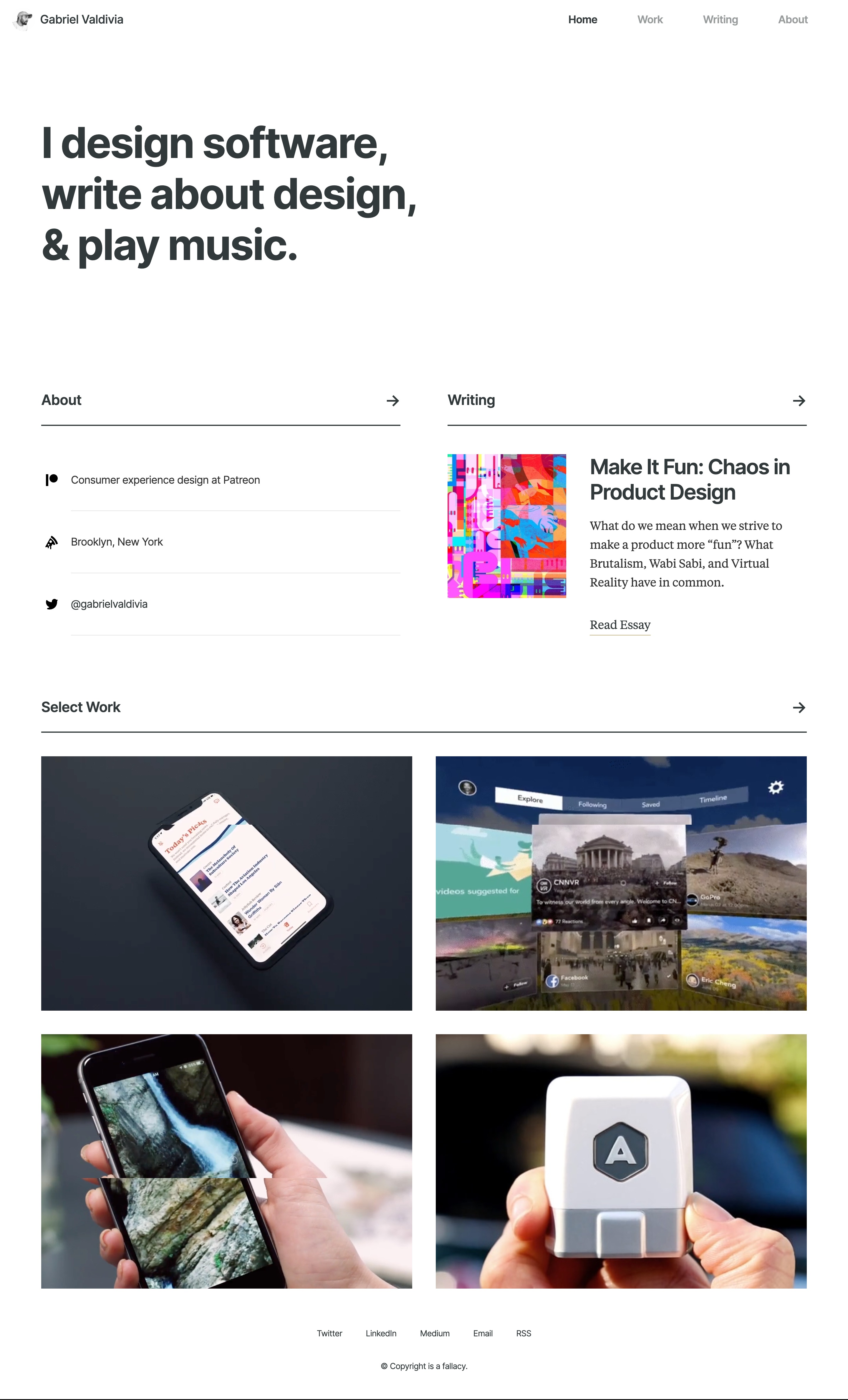 Gabriel Valdivia portfolio screenshot