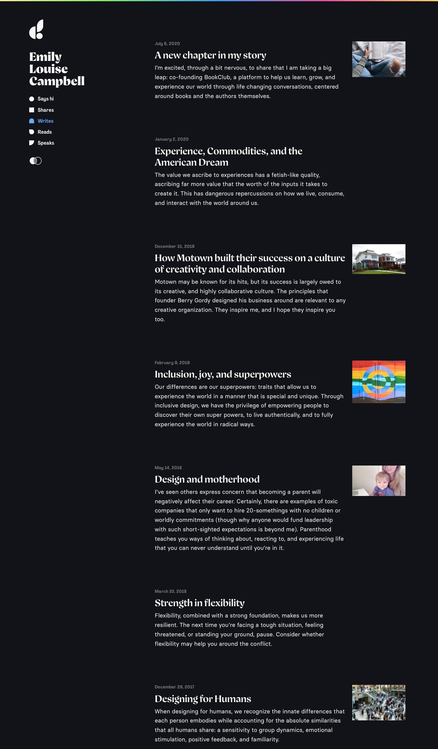 Emily Campbell portfolio screenshot
